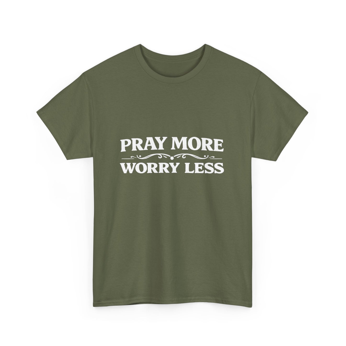 Pray More Worry Less Tee — Christian Inspirational Cotton T‑Shirt