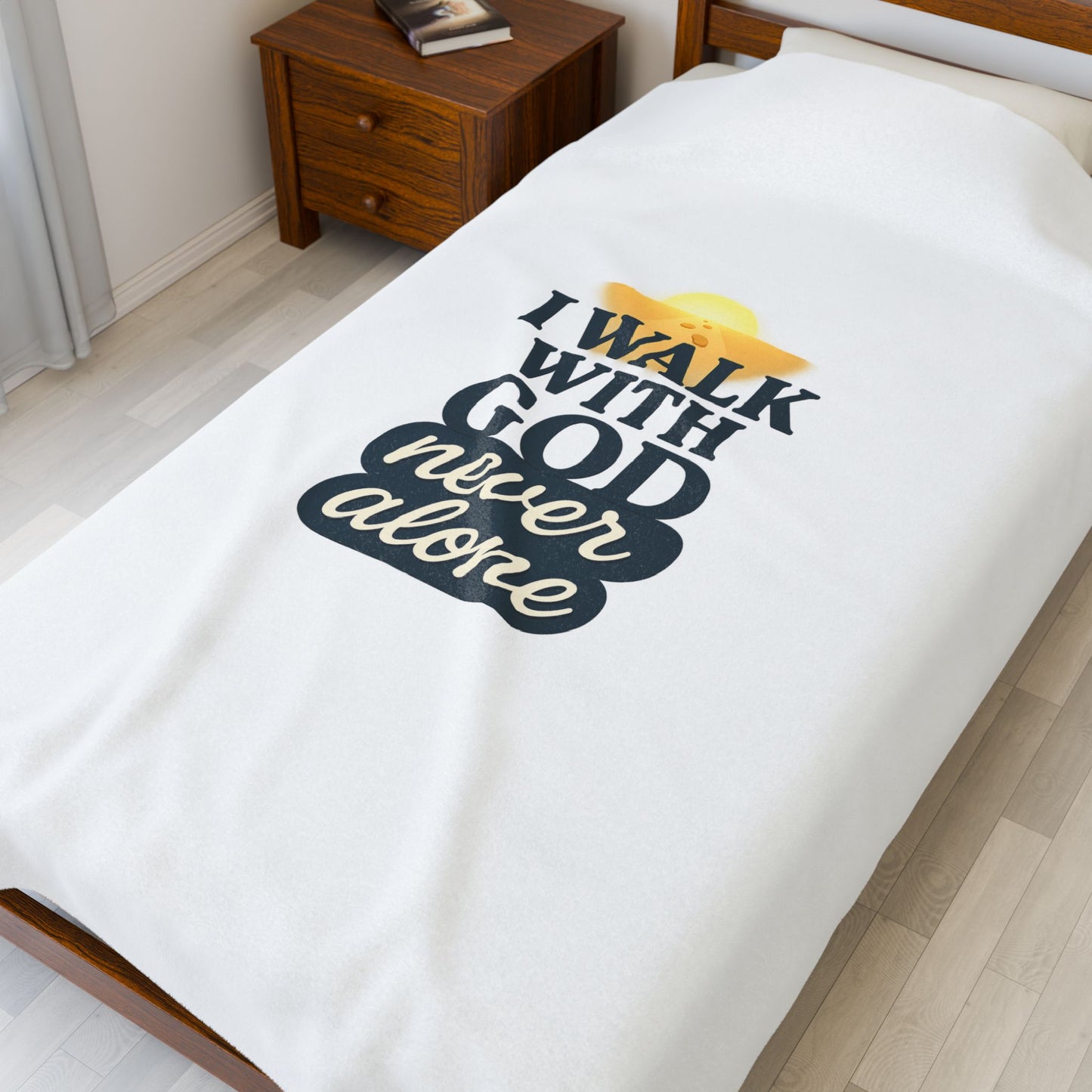 Inspirational Velveteen Plush Blanket - Cozy Throw for Faith, Comfort, Prayer, Christian Gift, Home Decor