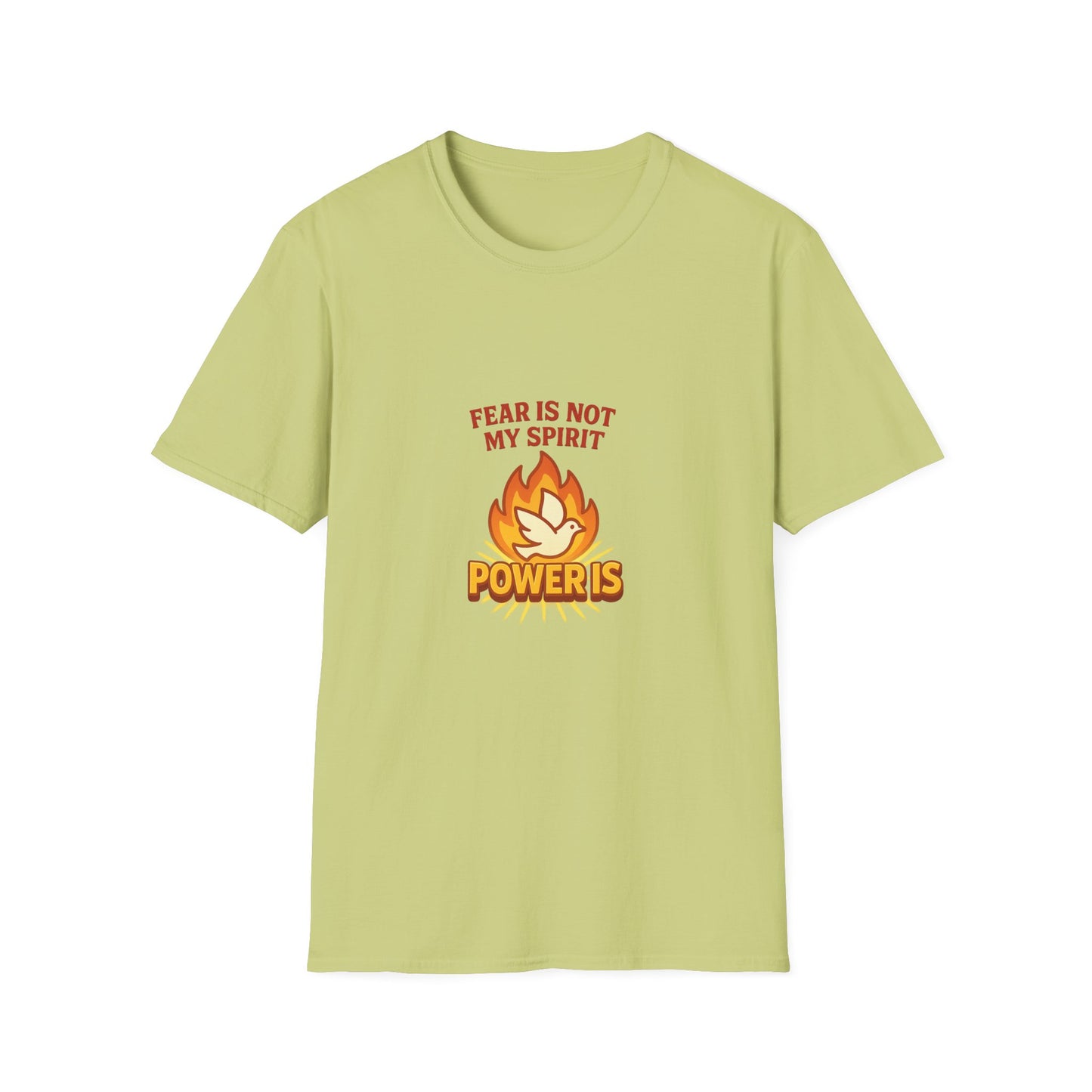 Fear Is Not My Spirit T-Shirt – Empowering Unisex Softstyle Tee for Strength & Positive Living