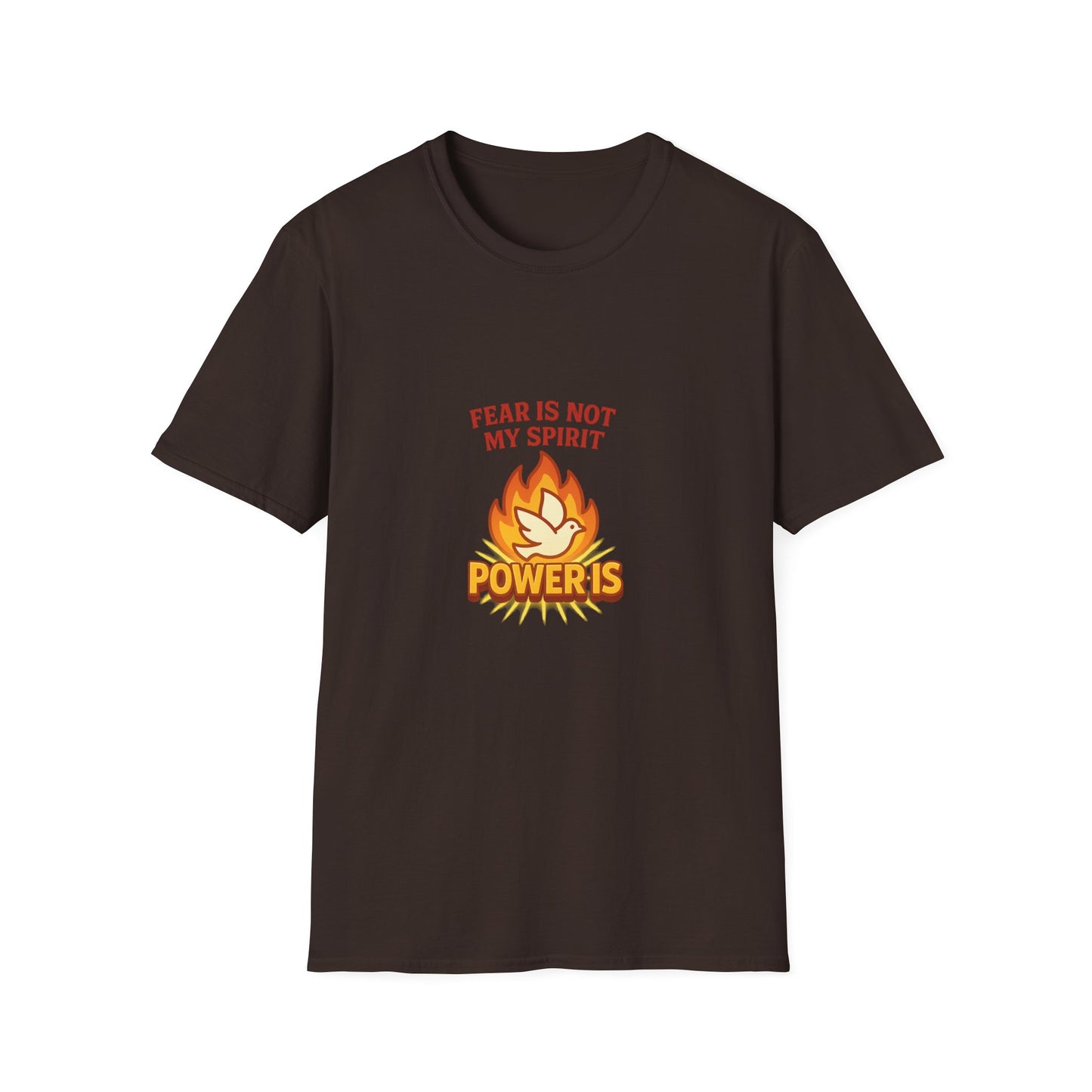 Fear Is Not My Spirit T-Shirt – Empowering Unisex Softstyle Tee for Strength & Positive Living