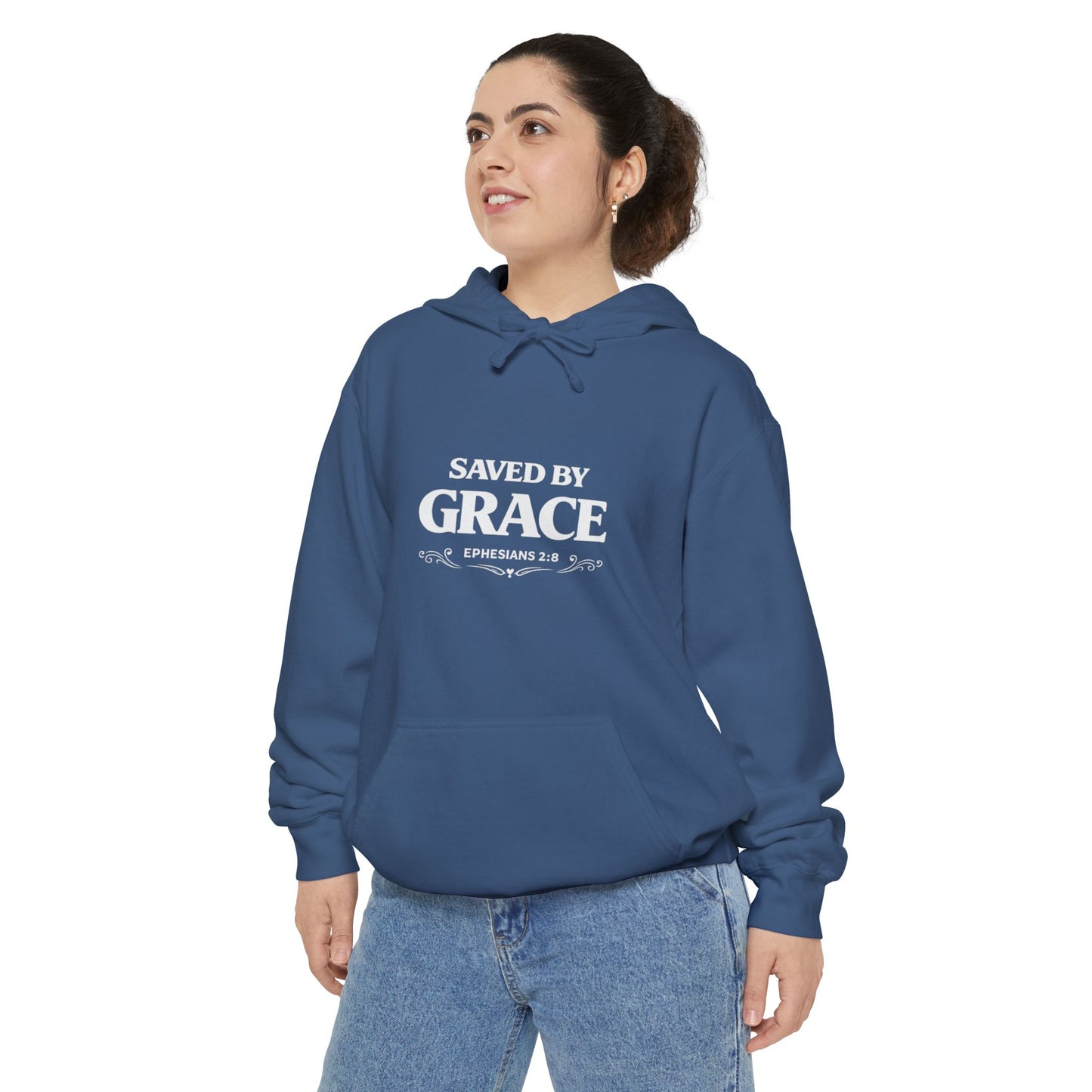 Saved by Grace Hoodie — Christian Faith Graphic Hoodie