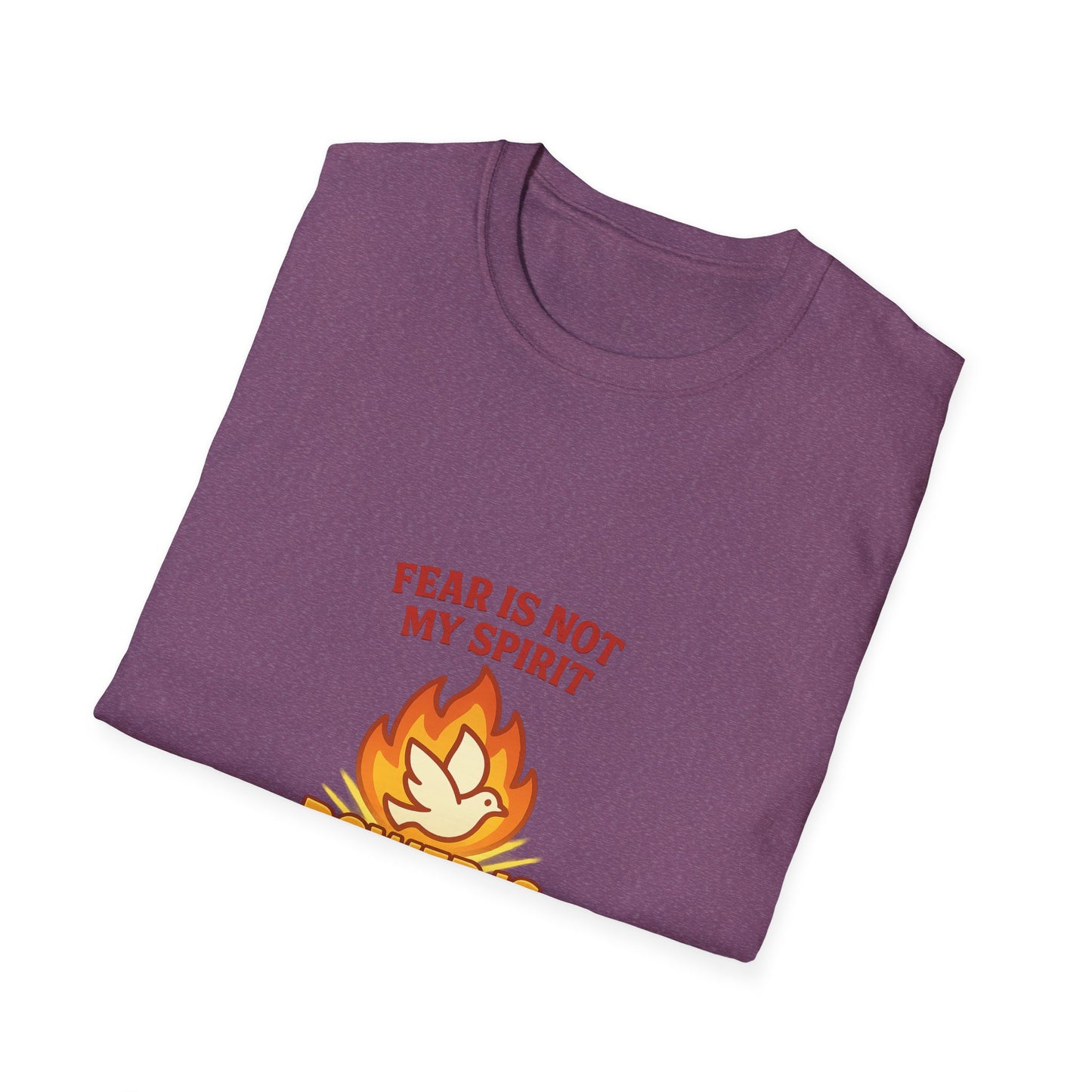 Fear Is Not My Spirit T-Shirt – Empowering Unisex Softstyle Tee for Strength & Positive Living