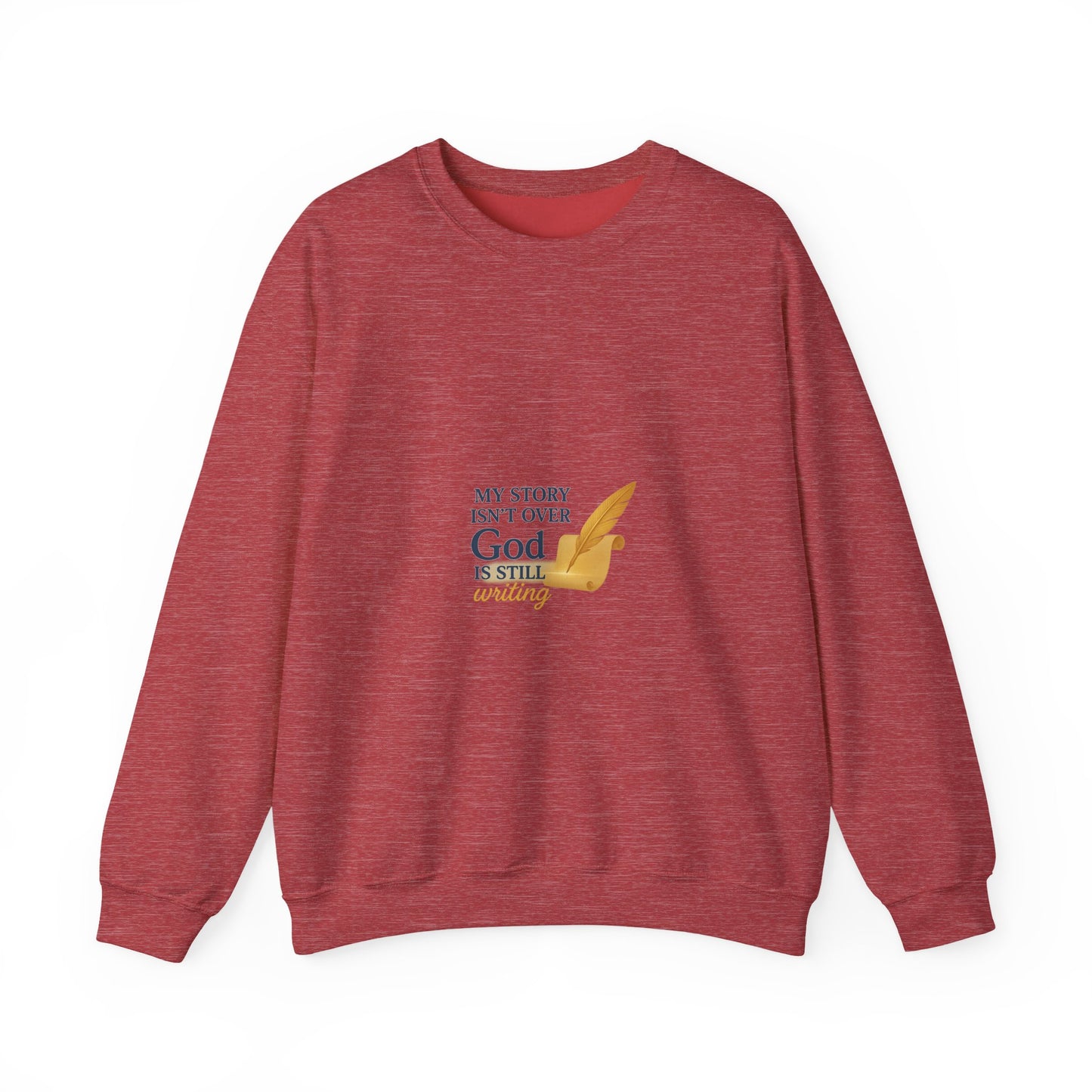 Inspirational Crewneck Sweatshirt, Comfort Apparel, Faith-Based Gift, Cozy Layer, My Story Isn’t Over Sweatshirt
