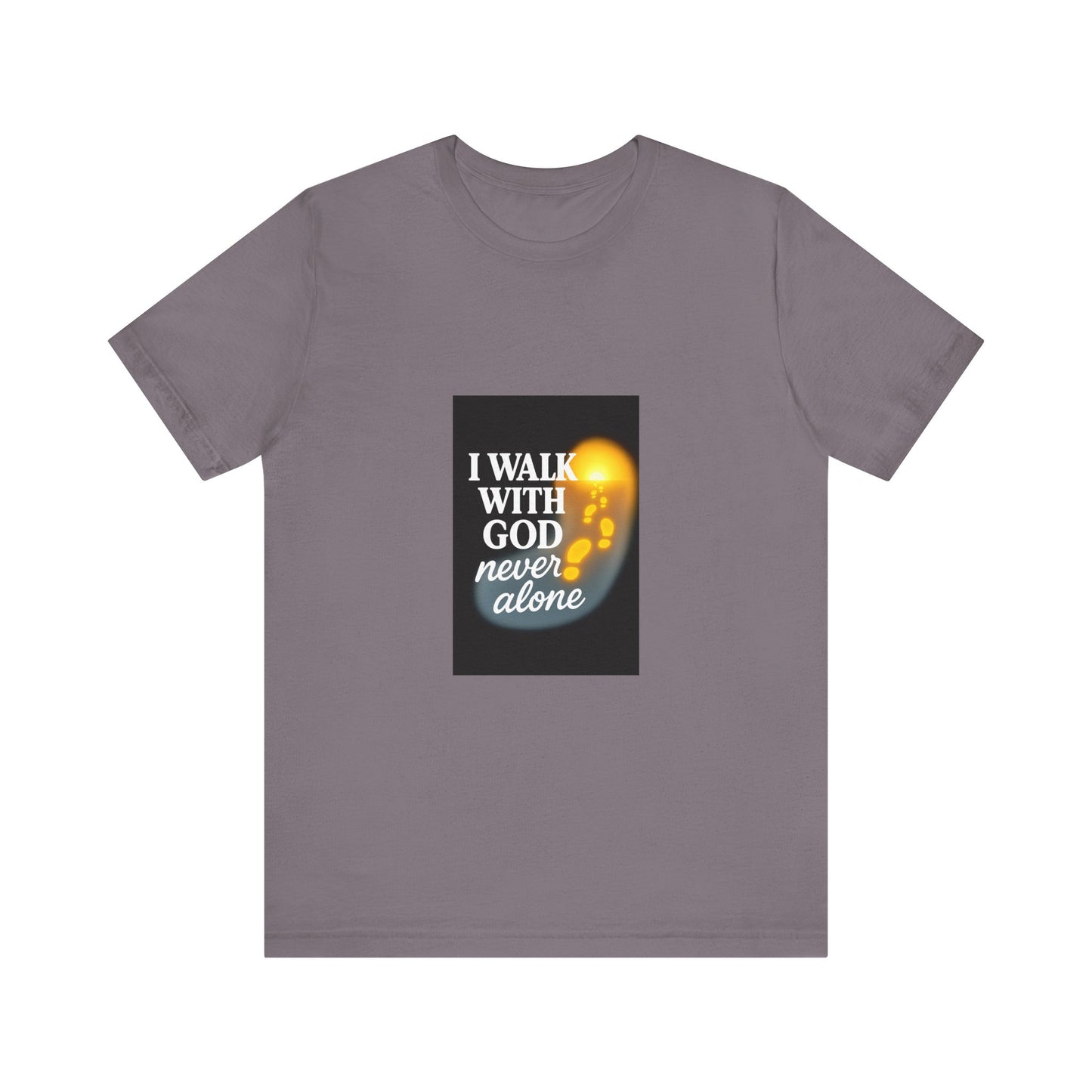 Inspirational Unisex Tee - 'I Walk with God, Never Alone' for Spiritual Wear, Faith-Based Gifts, Christian Apparel, Daily Motivation, [...]