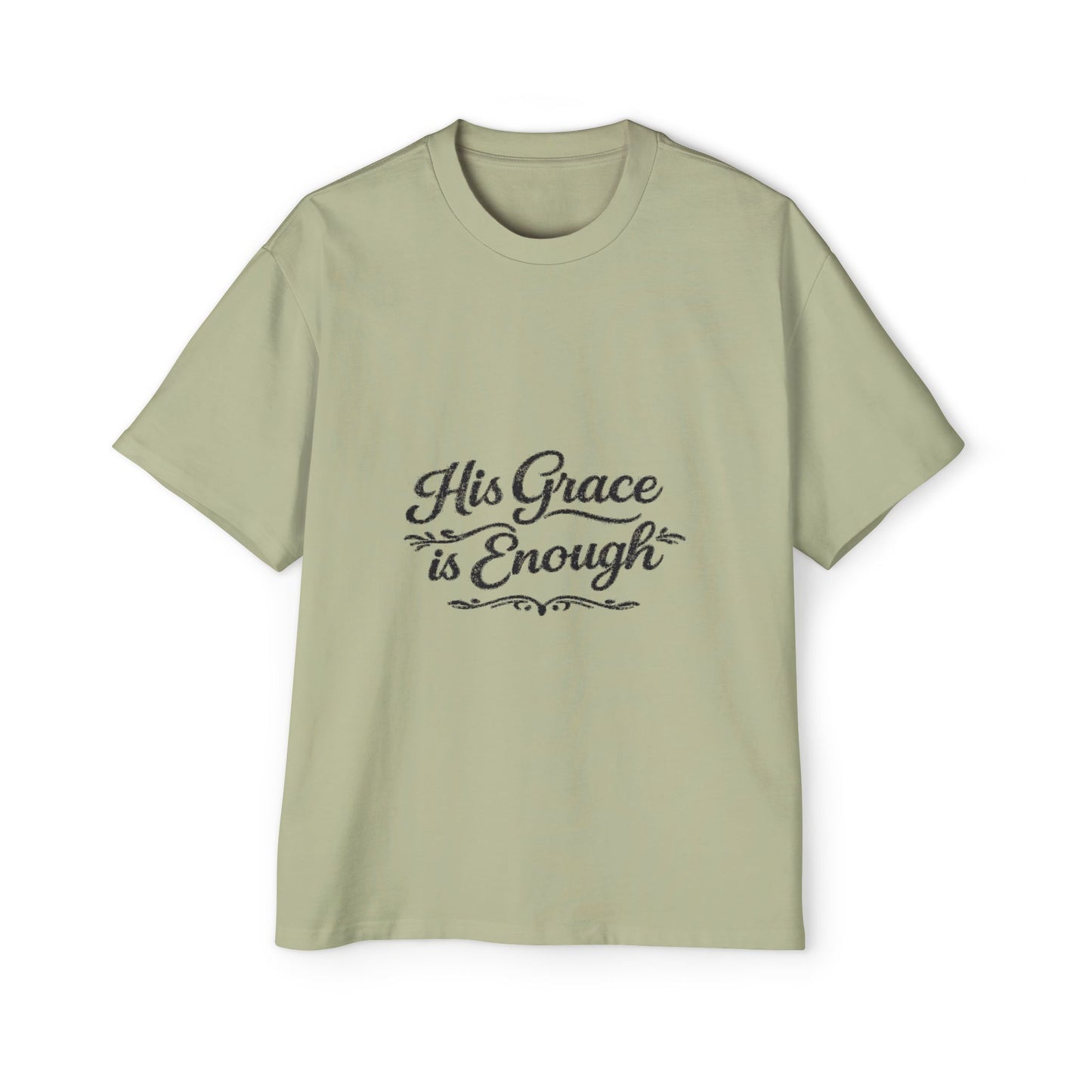 “His Grace Is Enough” Faith-Based Oversized T-shirt