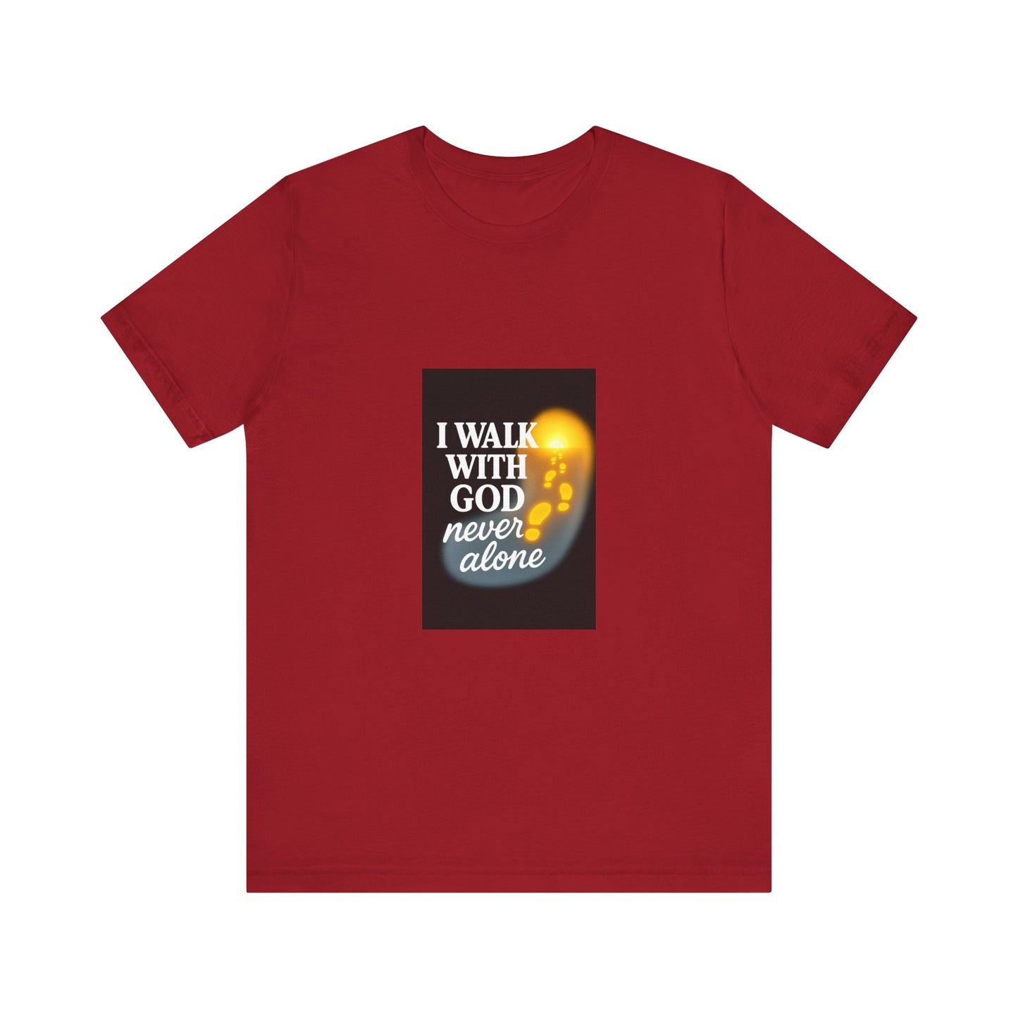 Inspirational Unisex Tee - 'I Walk with God, Never Alone' for Spiritual Wear, Faith-Based Gifts, Christian Apparel, Daily Motivation, [...]