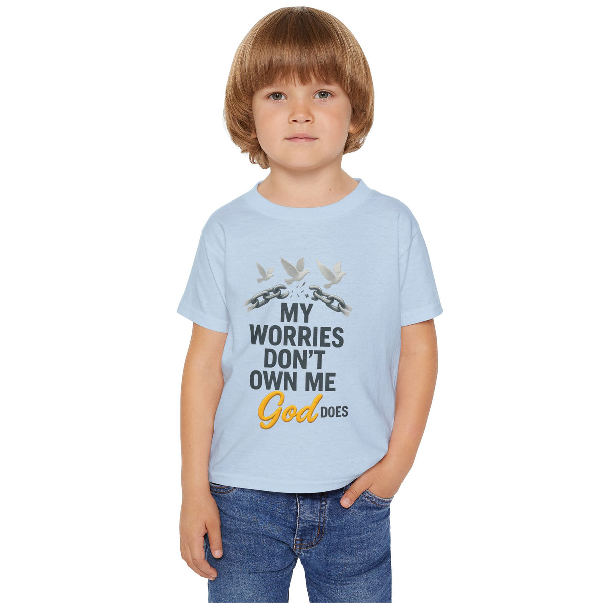 Toddler T‑Shirt — My Worries Don't Own Me, God Does