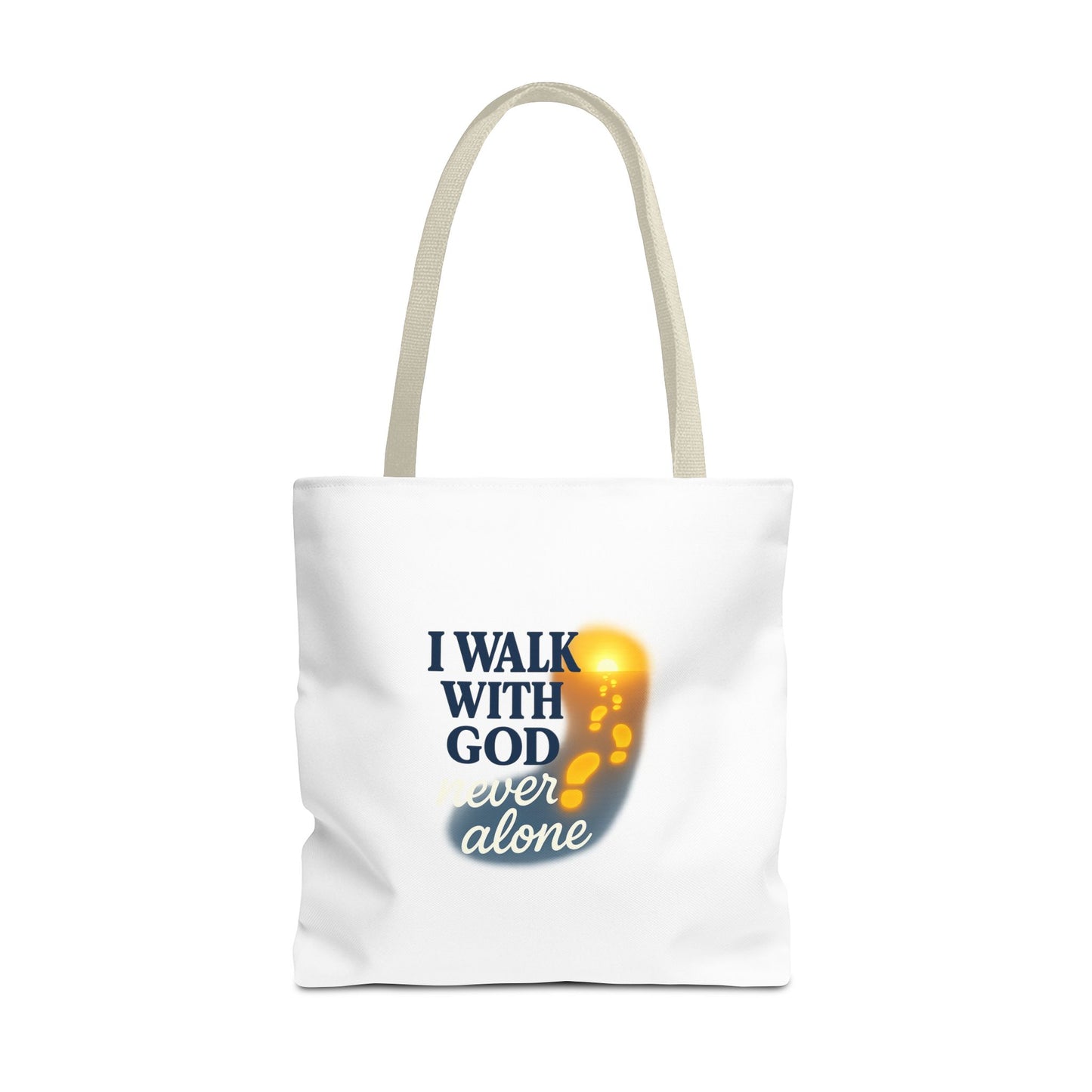 Inspirational Tote Bag - I Walk With God, Faithful Gift, Religious Accessory, Everyday Use, Church Bag