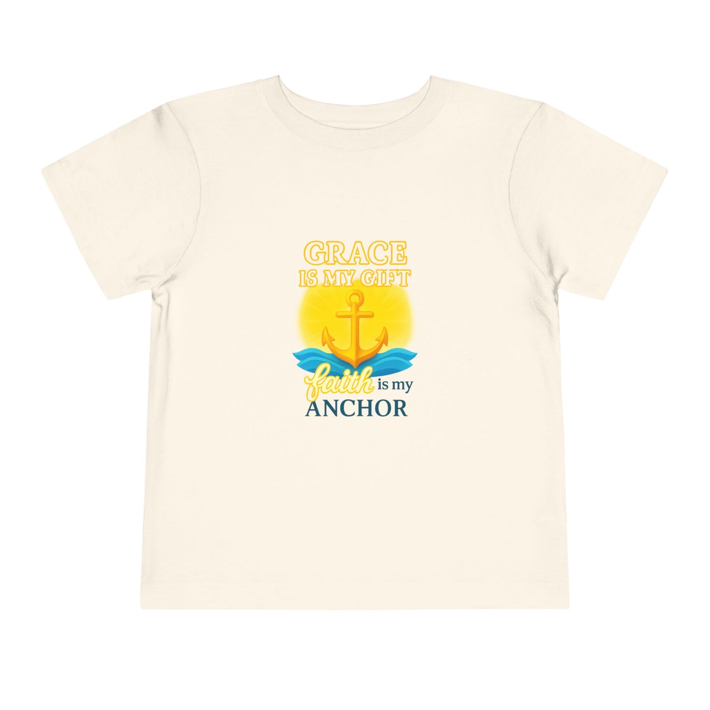 Grace is My Anchor Toddler Tee — Nautical Faith Shirt