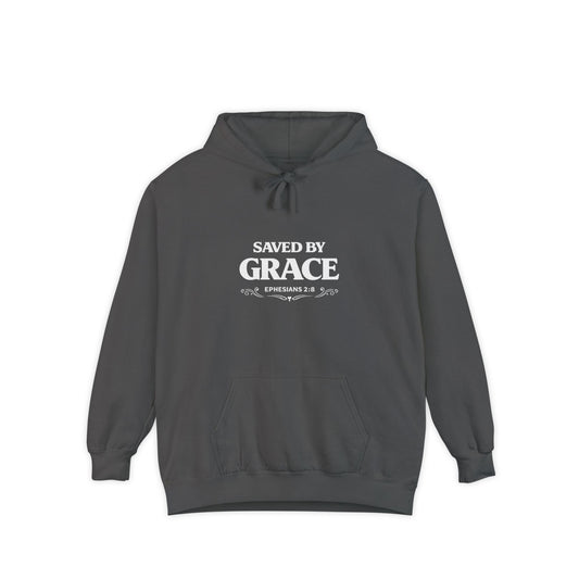Saved by Grace Hoodie — Christian Faith Graphic Hoodie