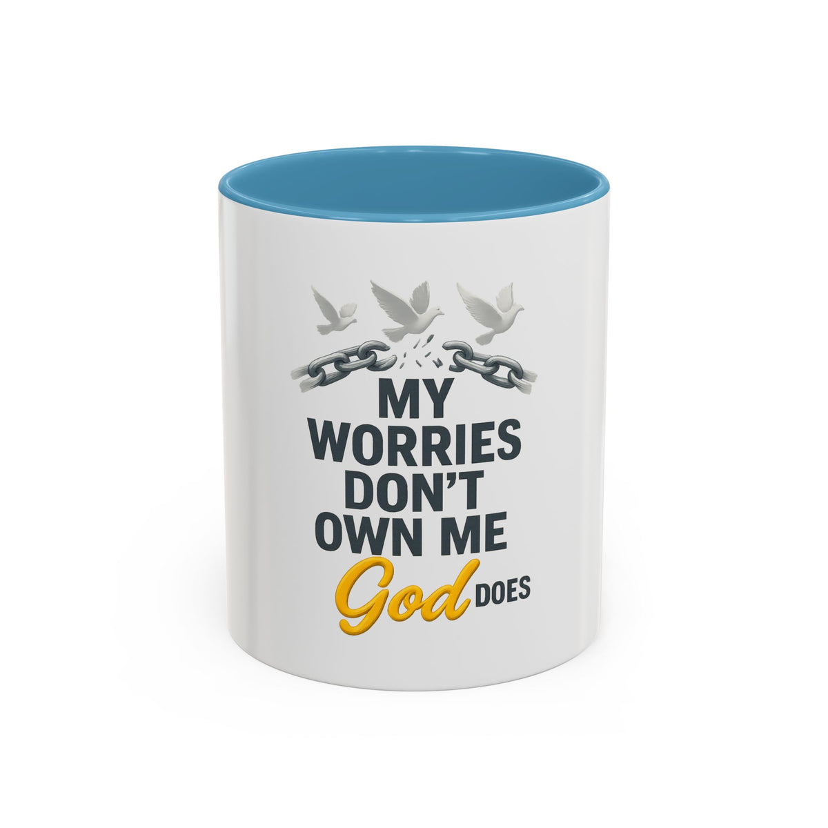 Faith-Inspiring Accent Coffee Mug - Motivational Gift for Coffee Lovers, Ideal for Birthdays, Holidays, Relaxation, Couples