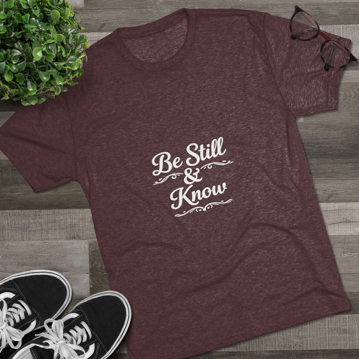 Be Still & Know Tshirt — Inspirational Christian Graphic T‑Shirt