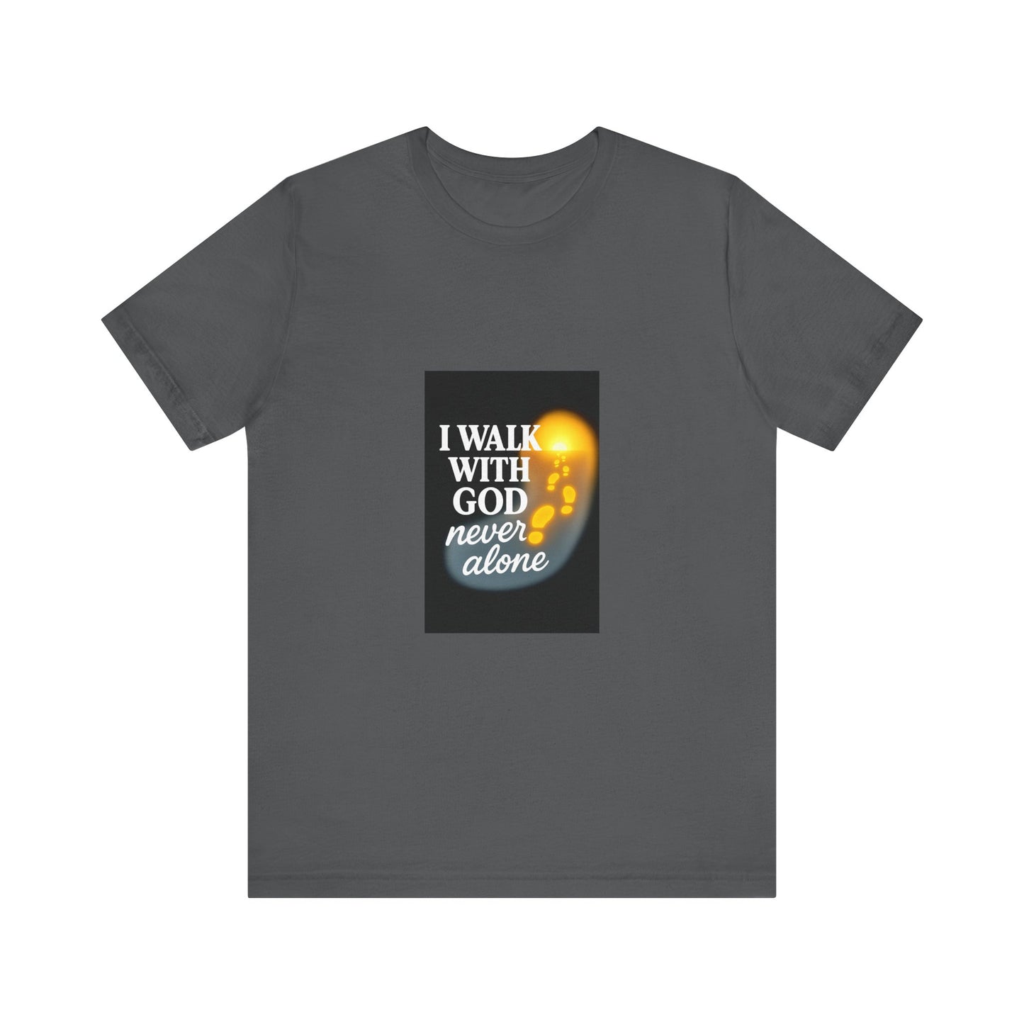 Inspirational Unisex Tee - 'I Walk with God, Never Alone' for Spiritual Wear, Faith-Based Gifts, Christian Apparel, Daily Motivation, [...]