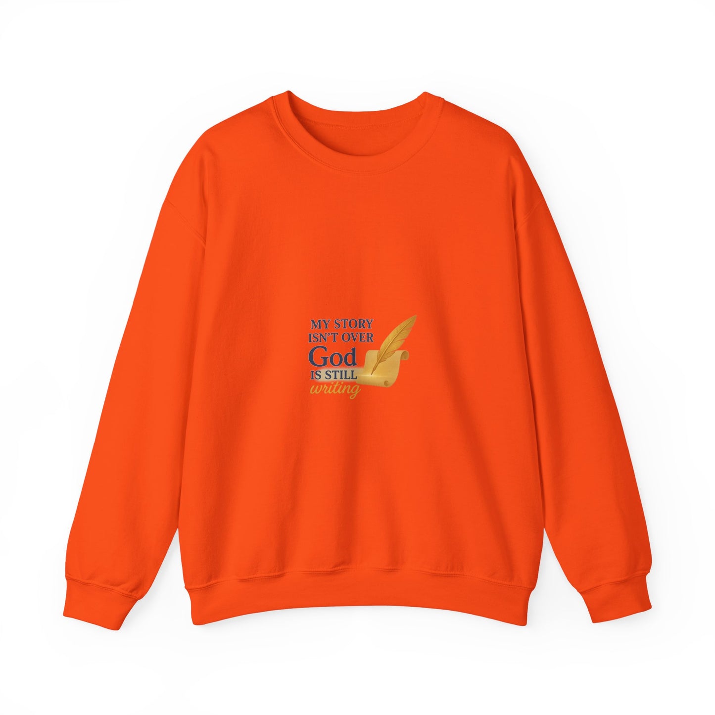 Inspirational Crewneck Sweatshirt, Comfort Apparel, Faith-Based Gift, Cozy Layer, My Story Isn’t Over Sweatshirt