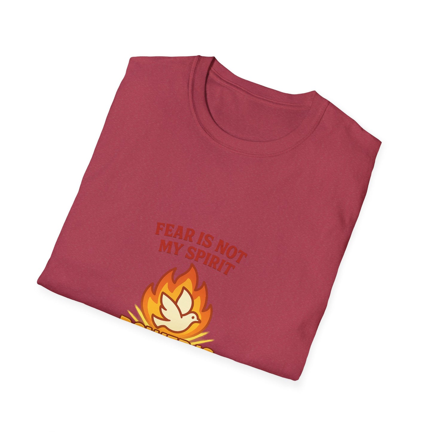 Fear Is Not My Spirit T-Shirt – Empowering Unisex Softstyle Tee for Strength & Positive Living