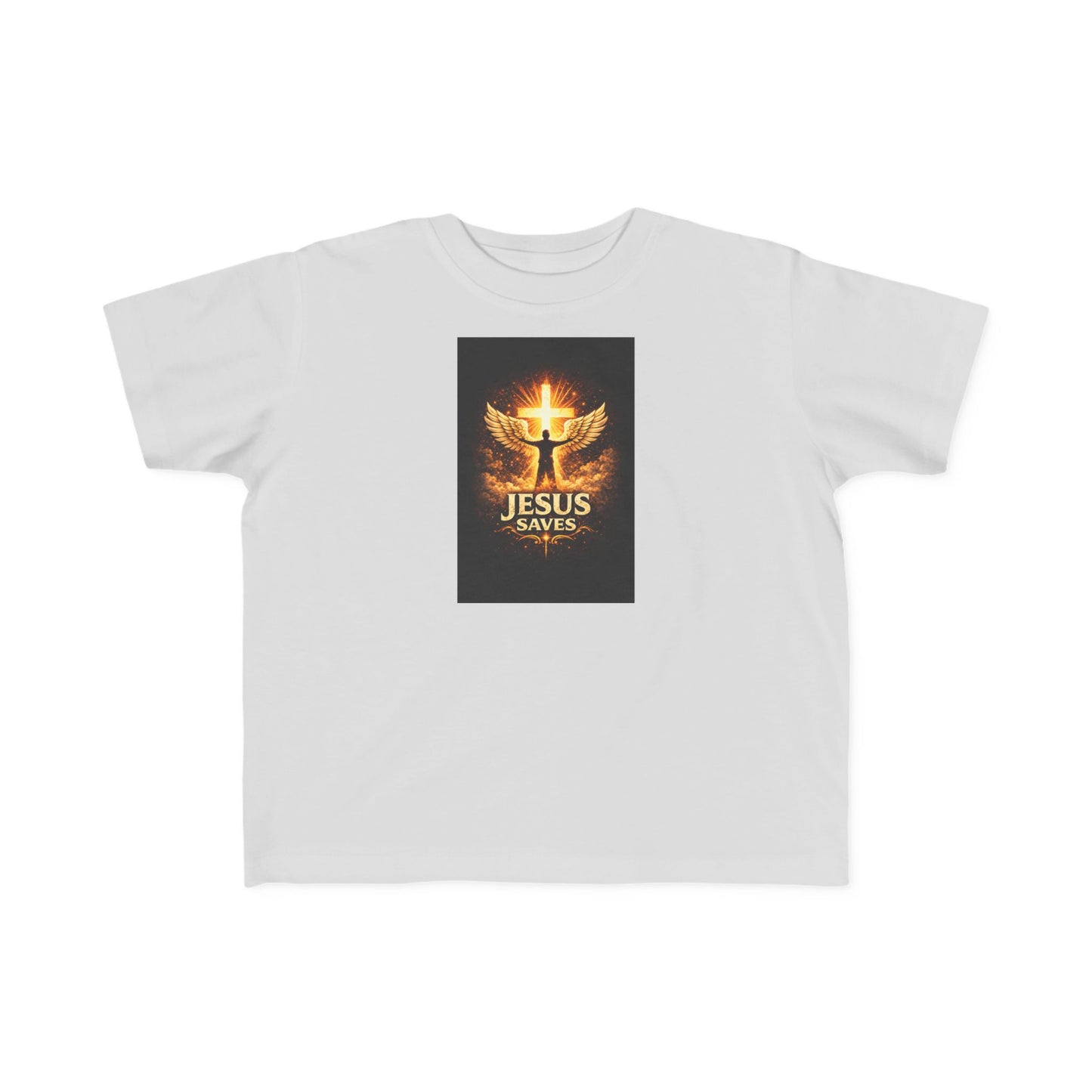 Toddler T‑Shirt — Jesus Saves, Flame Dove Christian Tee