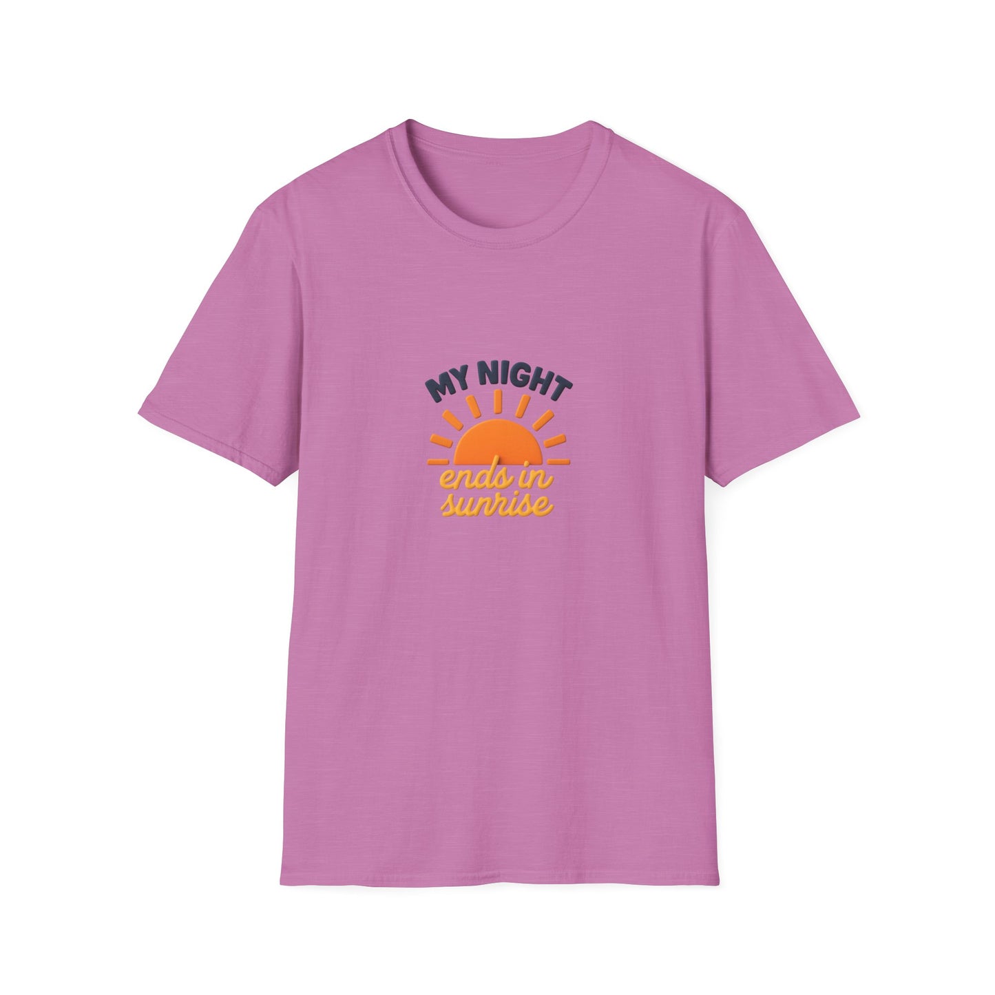 My Night Ends in Sunrise T-Shirt – Inspirational Unisex Softstyle® Tee for Hope, Comfort & Everyday Wear