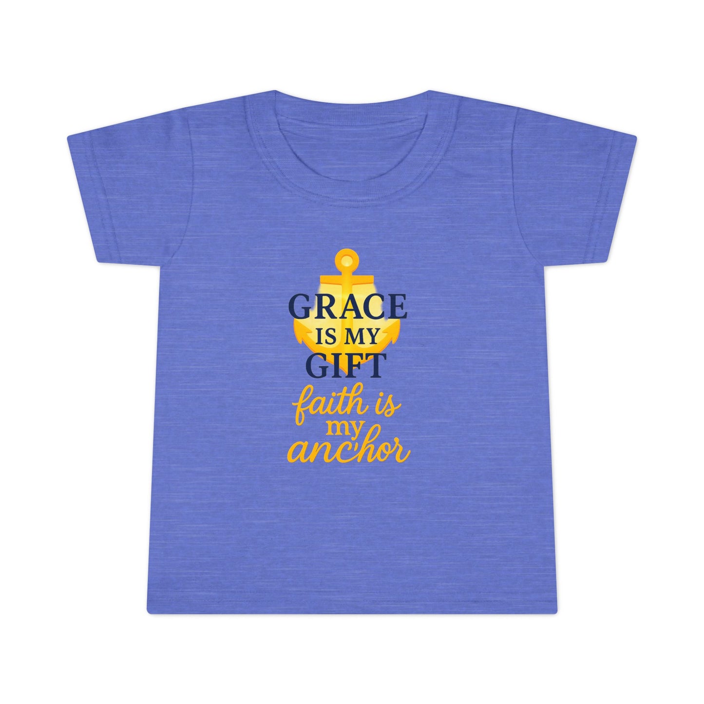Toddler T-Shirt — "Grace Is My Gift, Faith Is My Anchor" Christian Anchor Graphic