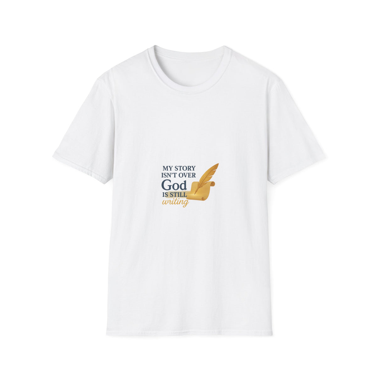Inspirational Unisex T-Shirt, My Story Isn’t Over, God is Still Writing, Faith-Based Apparel, Christian Gift, Motivational Tee
