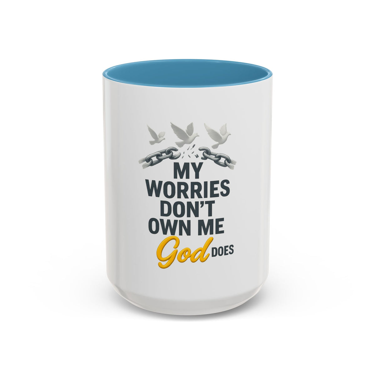 Faith-Inspiring Accent Coffee Mug - Motivational Gift for Coffee Lovers, Ideal for Birthdays, Holidays, Relaxation, Couples