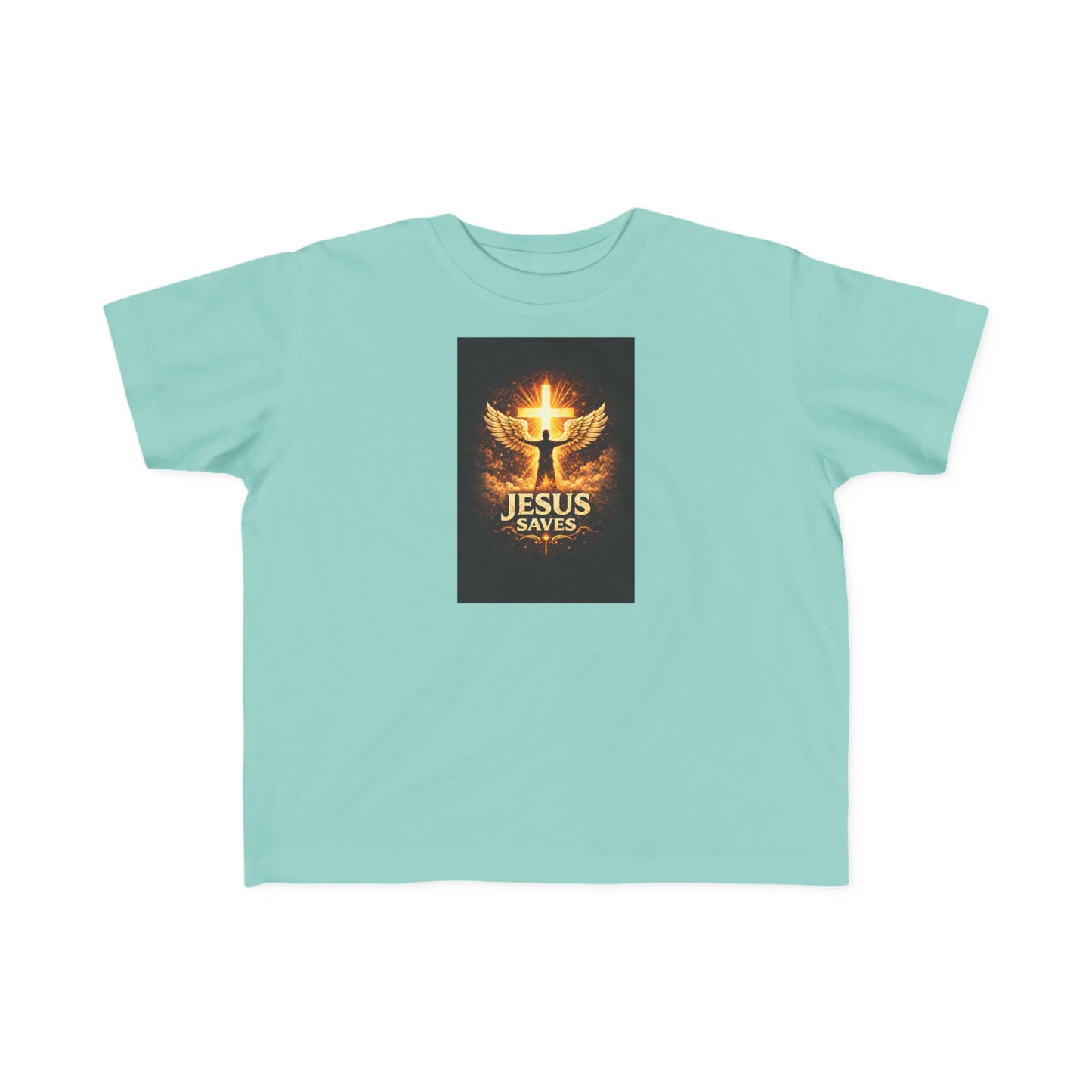 Toddler T‑Shirt — Jesus Saves, Flame Dove Christian Tee