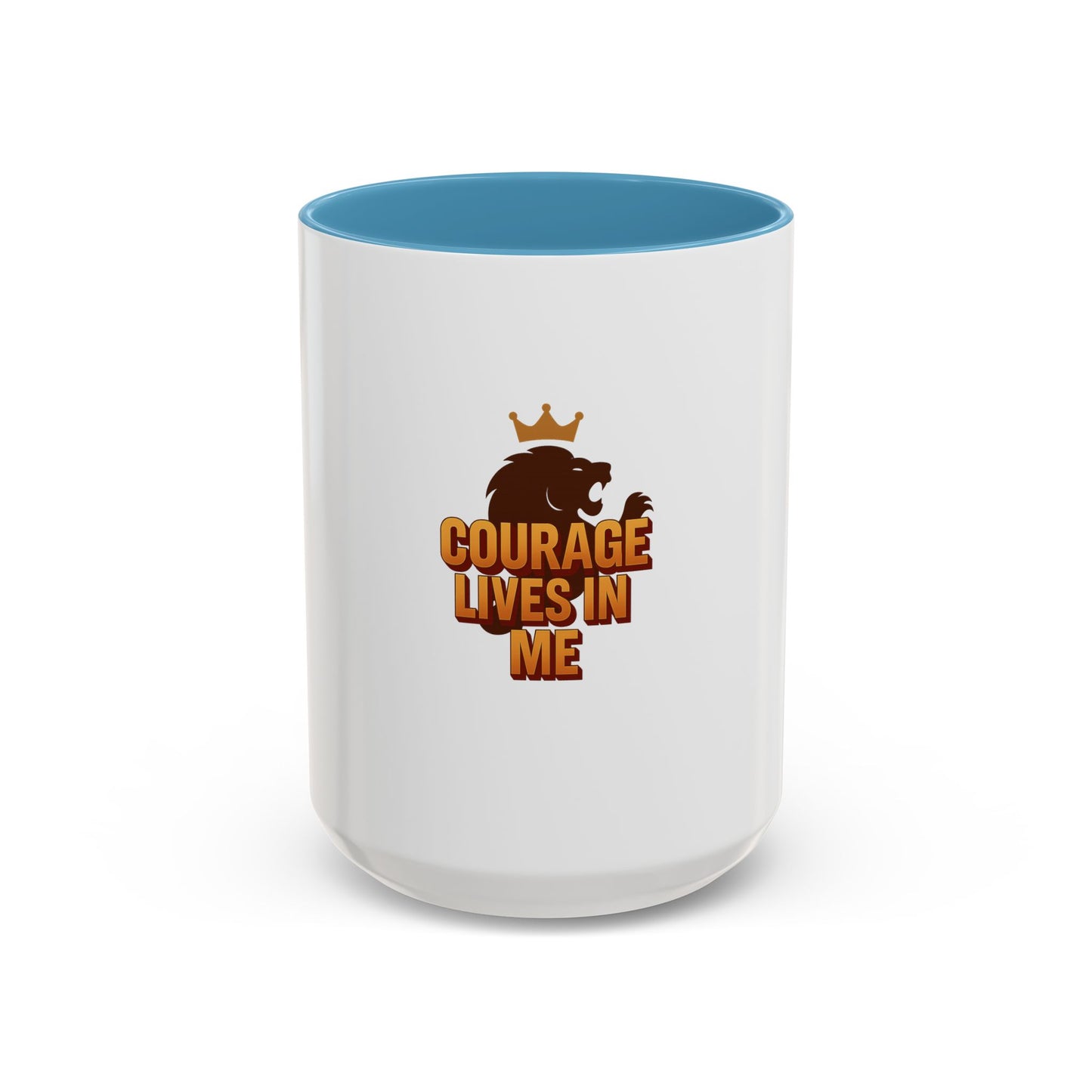 Courage-Inspired Accent Coffee Mug – A Daily Reminder to Stay Strong