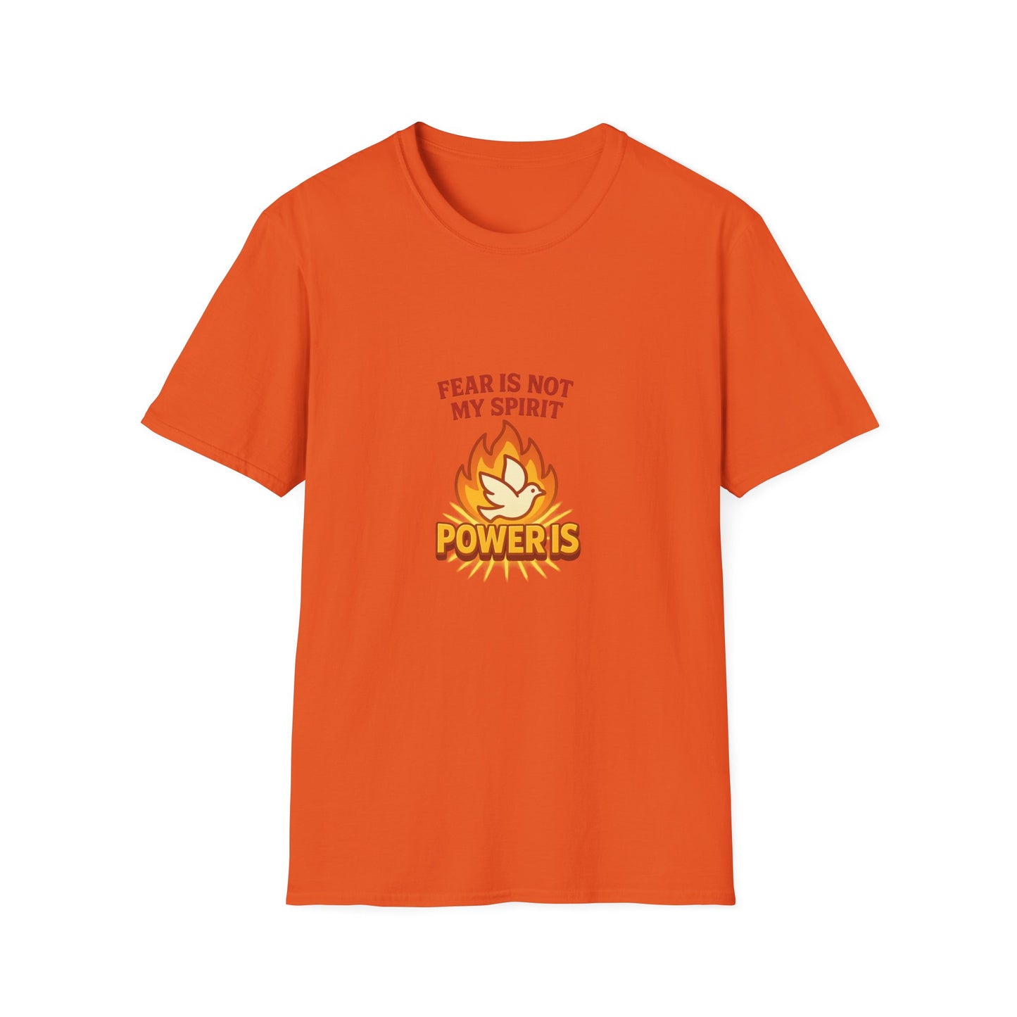 Fear Is Not My Spirit T-Shirt – Empowering Unisex Softstyle Tee for Strength & Positive Living