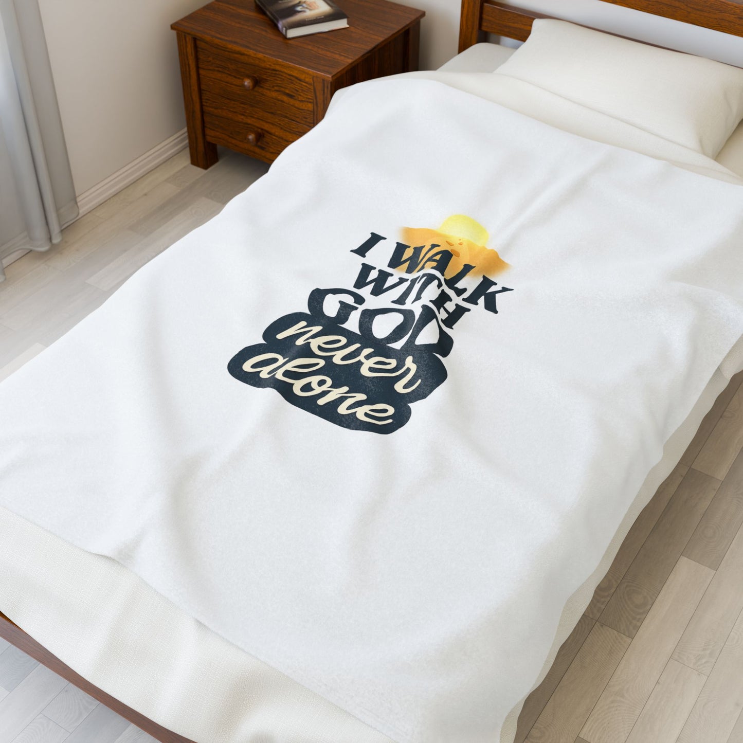 Inspirational Velveteen Plush Blanket - Cozy Throw for Faith, Comfort, Prayer, Christian Gift, Home Decor