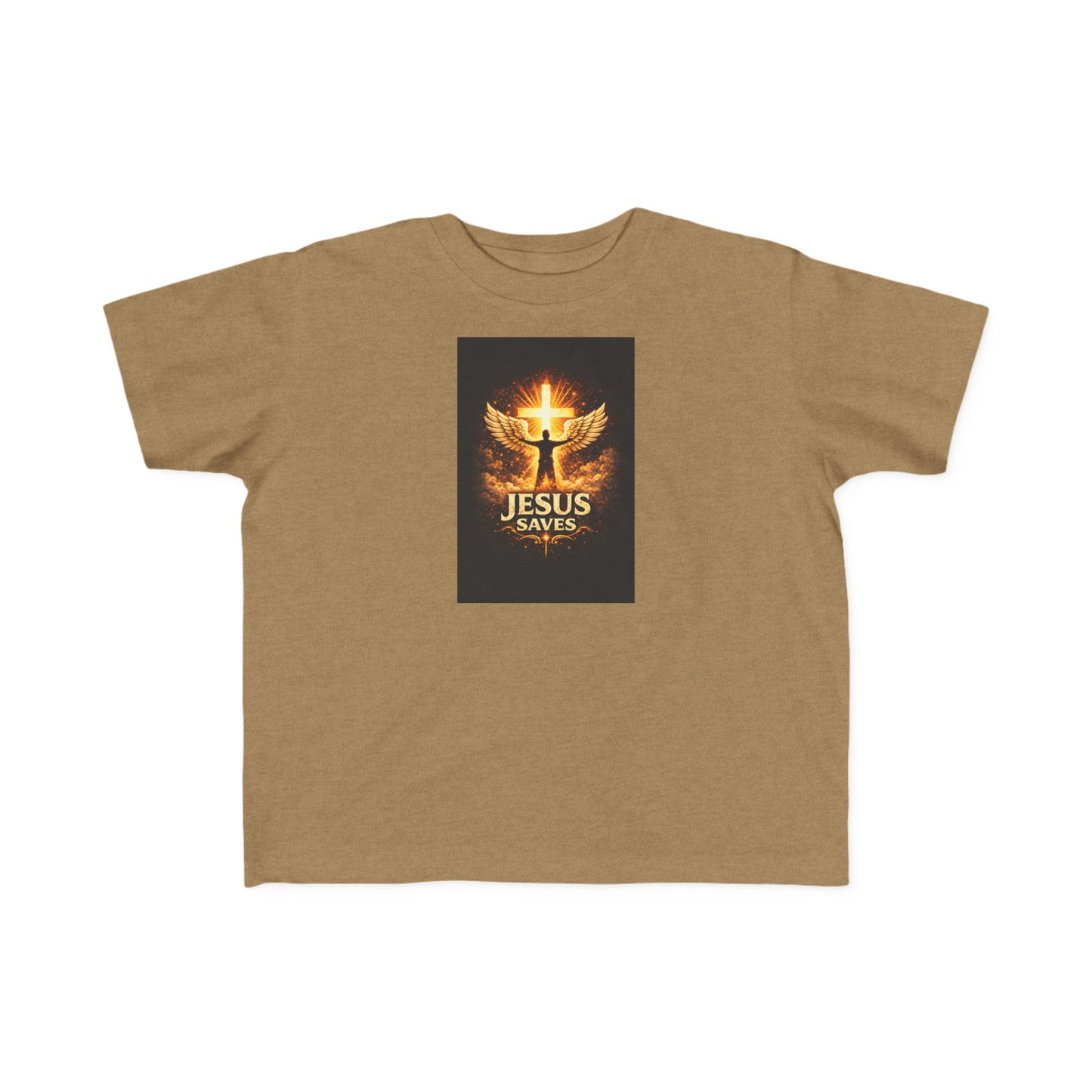 Toddler T‑Shirt — Jesus Saves, Flame Dove Christian Tee