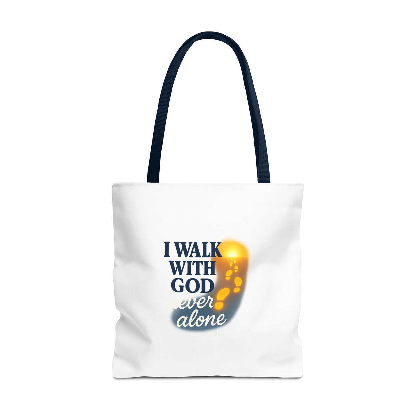 Inspirational Tote Bag - I Walk With God, Faithful Gift, Religious Accessory, Everyday Use, Church Bag