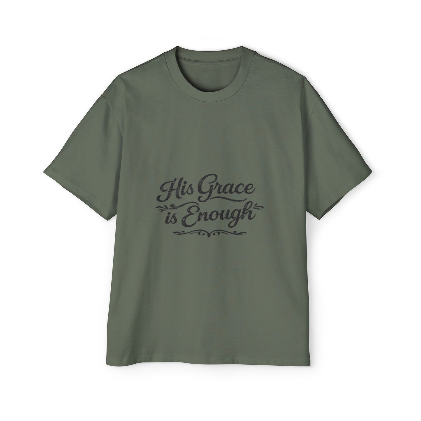 “His Grace Is Enough” Faith-Based Oversized T-shirt