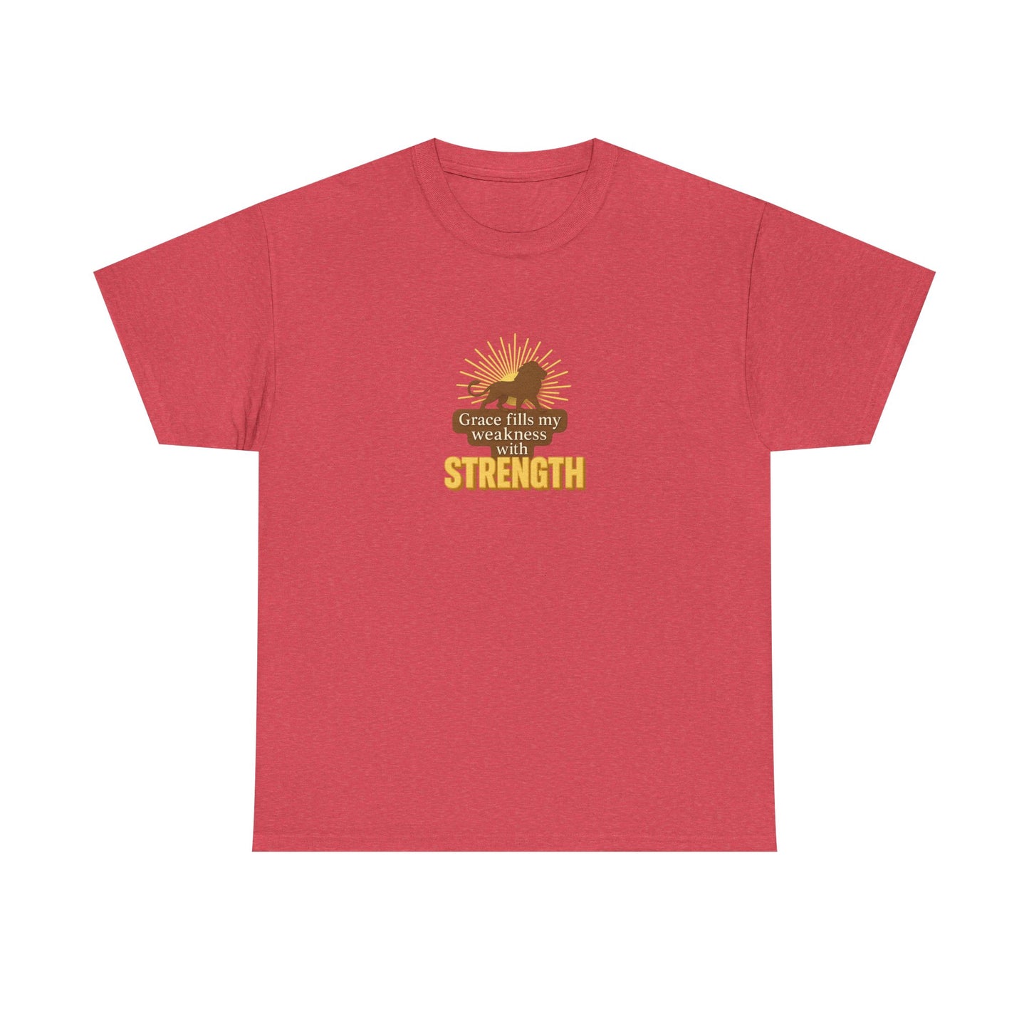 Grace Fills My Weakness with Strength – Inspirational Unisex Heavy Cotton Tee