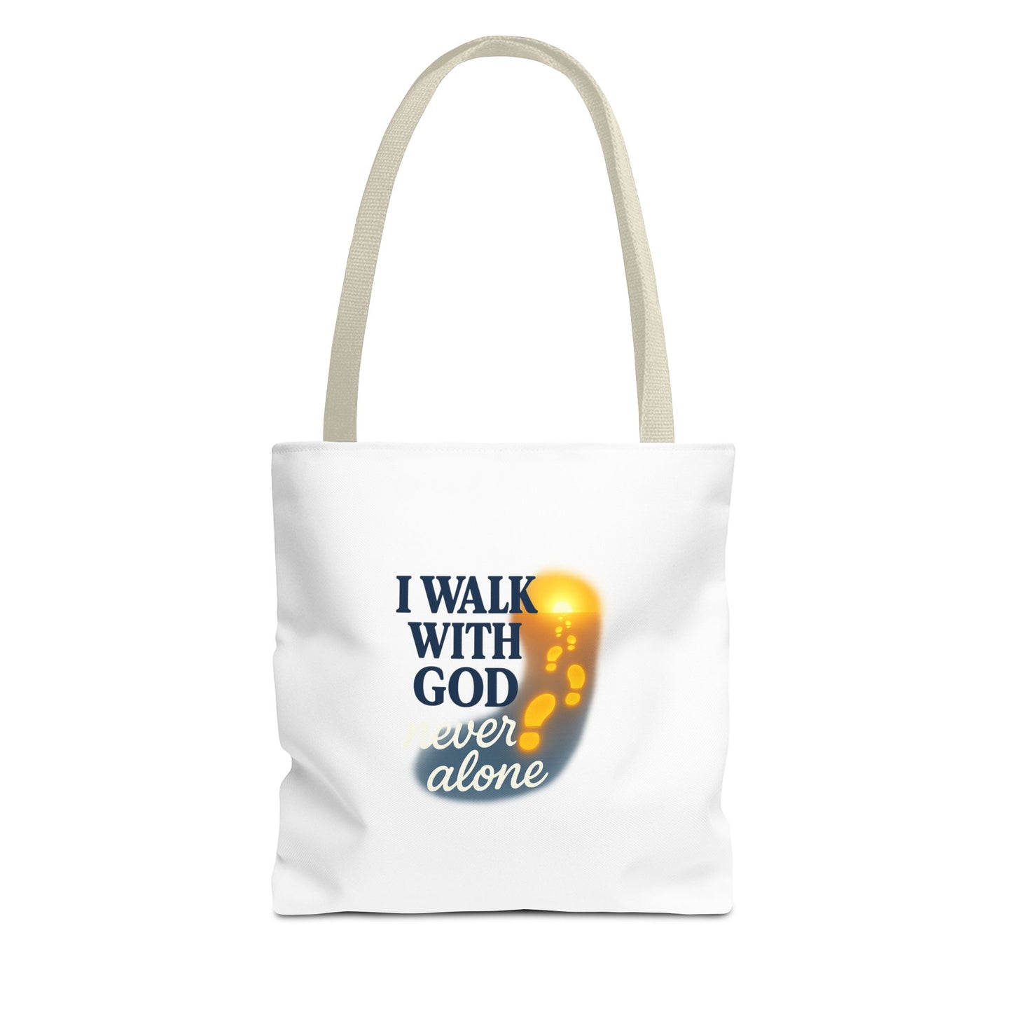 Inspirational Tote Bag - I Walk With God, Faithful Gift, Religious Accessory, Everyday Use, Church Bag