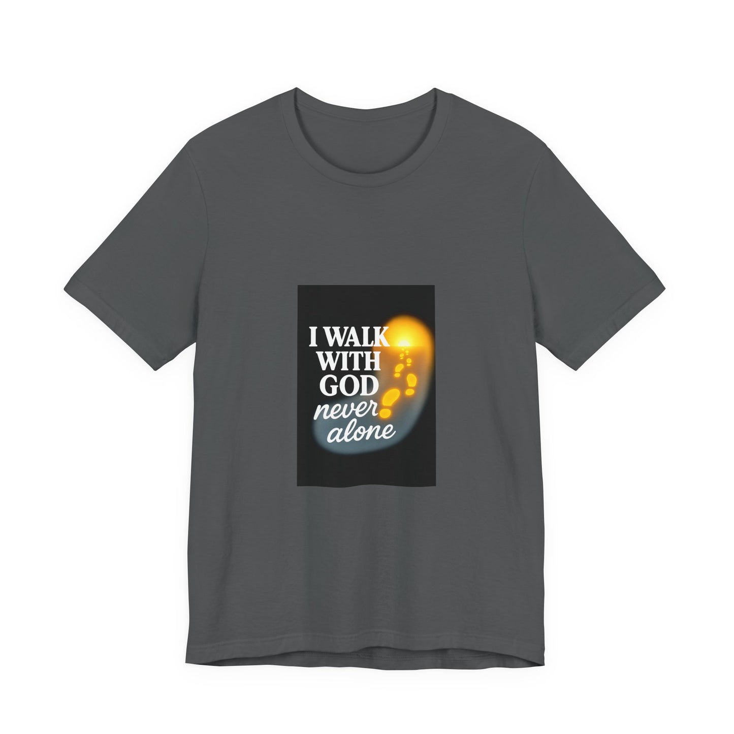 Inspirational Unisex Tee - 'I Walk with God, Never Alone' for Spiritual Wear, Faith-Based Gifts, Christian Apparel, Daily Motivation, [...]