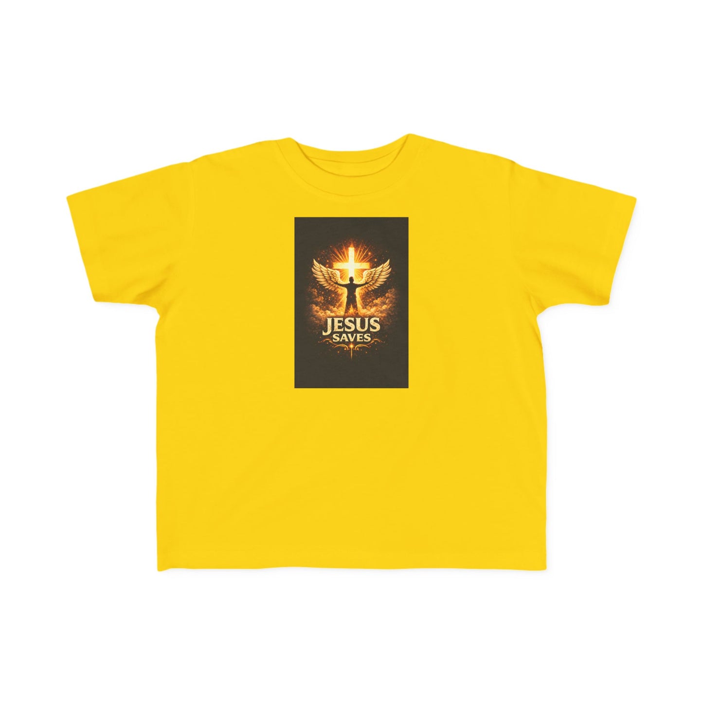 Toddler T‑Shirt — Jesus Saves, Flame Dove Christian Tee