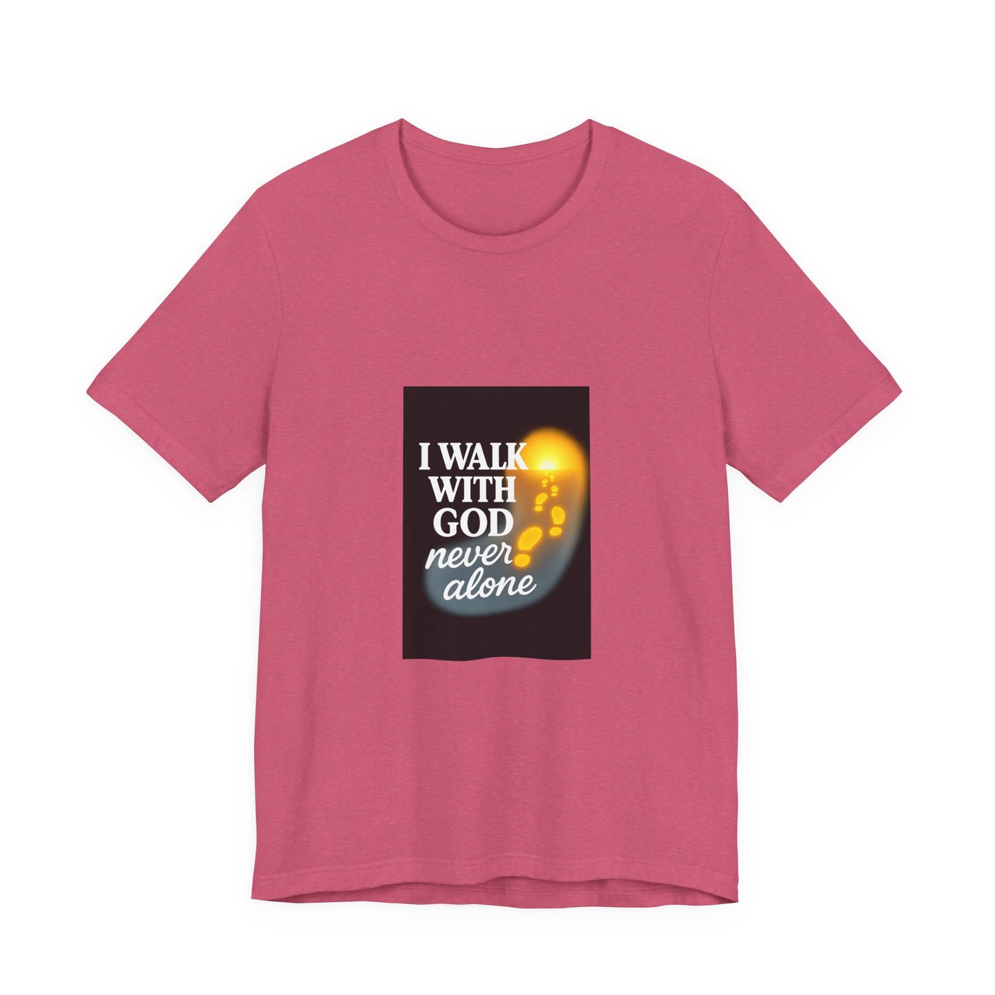 Inspirational Unisex Tee - 'I Walk with God, Never Alone' for Spiritual Wear, Faith-Based Gifts, Christian Apparel, Daily Motivation, [...]