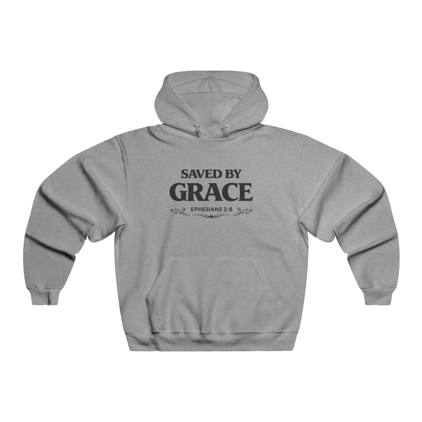 Saved By Grace Hoodie — Christian Faith Pullover (Ephesians 2:8)