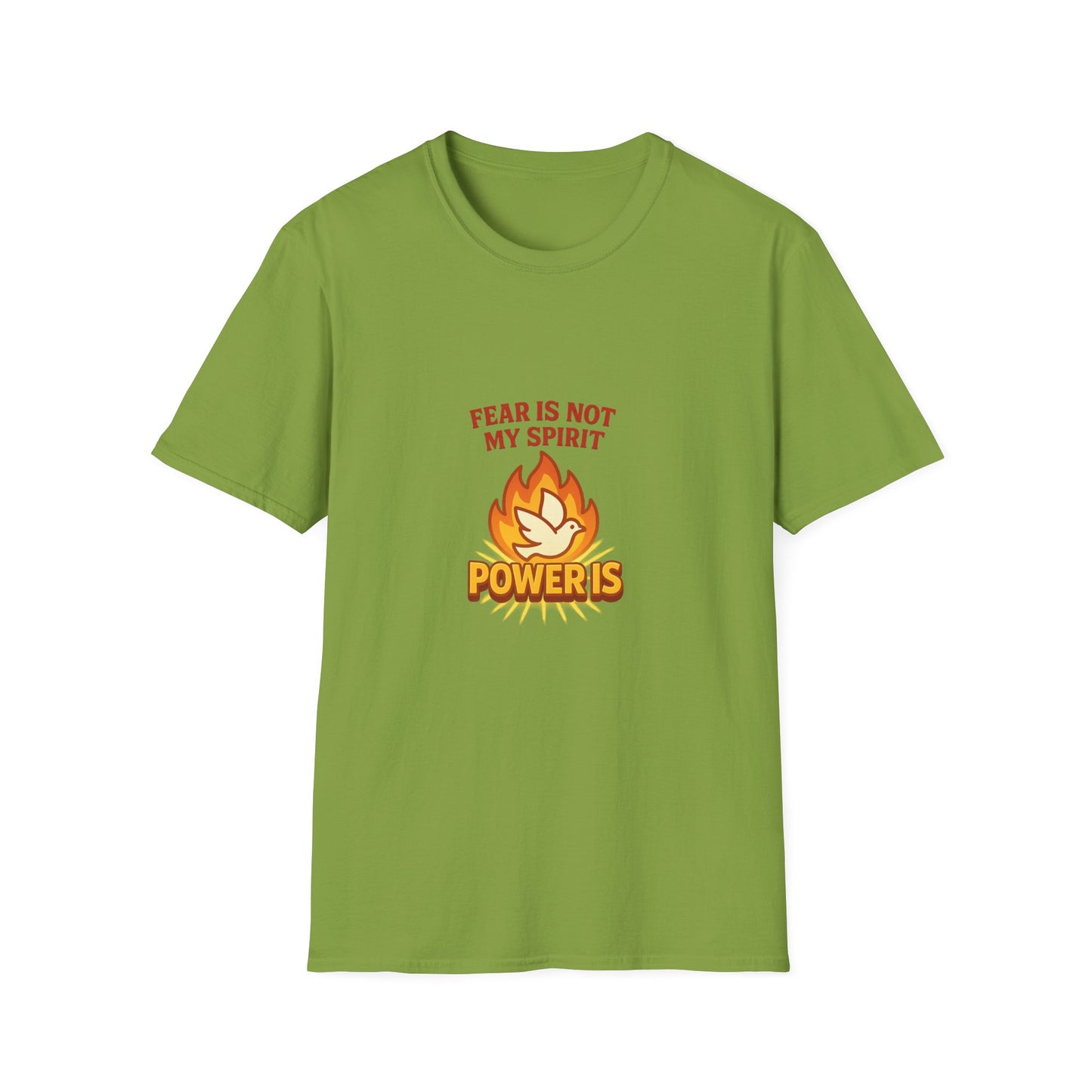 Fear Is Not My Spirit T-Shirt – Empowering Unisex Softstyle Tee for Strength & Positive Living