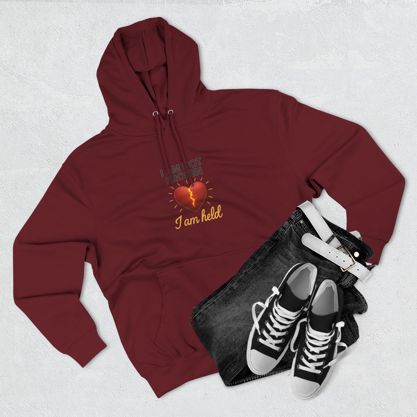 I Am Not Broken – Inspirational Hoodie for Strength, Healing & Self-Love