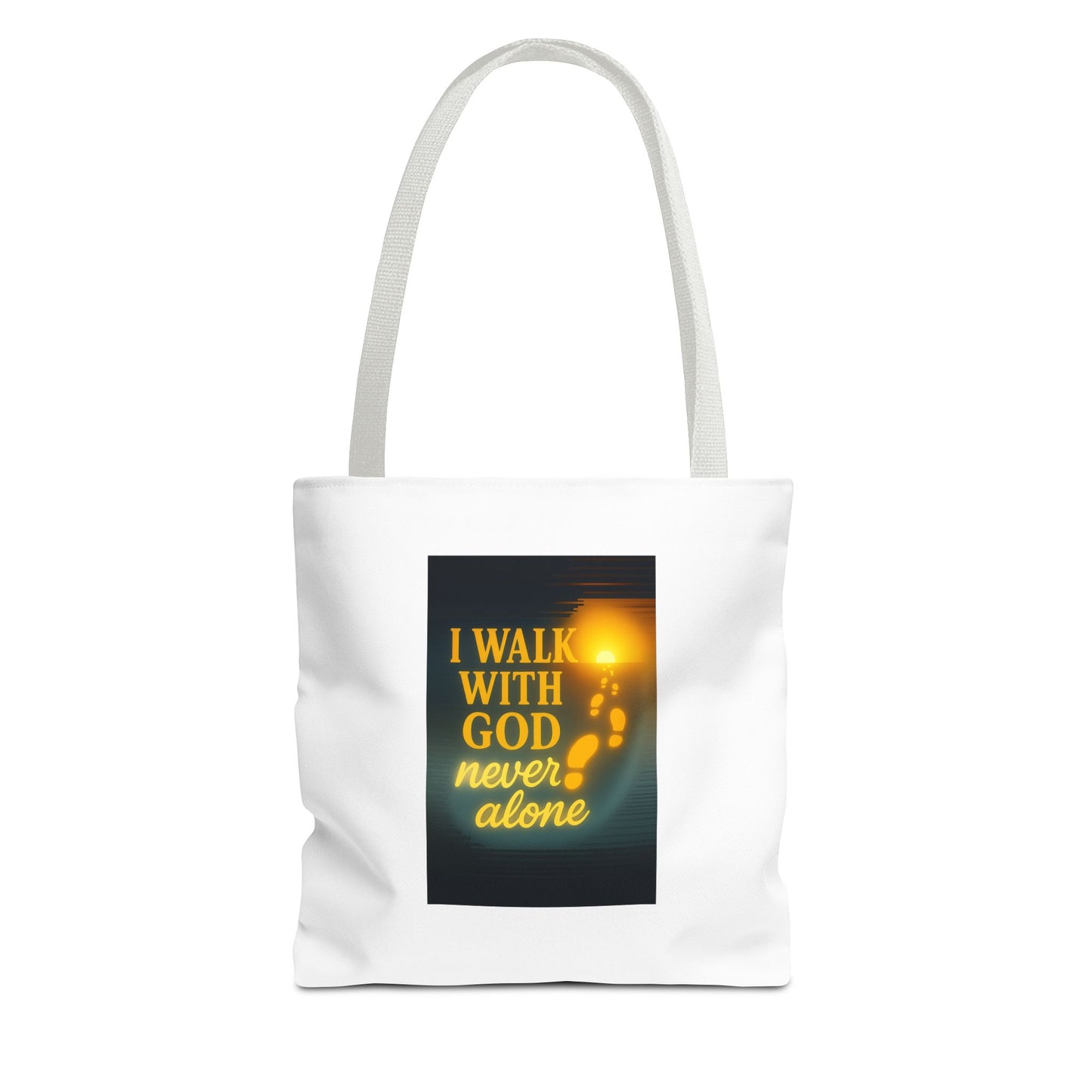 Inspiring God Walk Tote Bag, Motivational Quote Bag, Faith-Based Carryall, Gift for Believers, Christian Tote