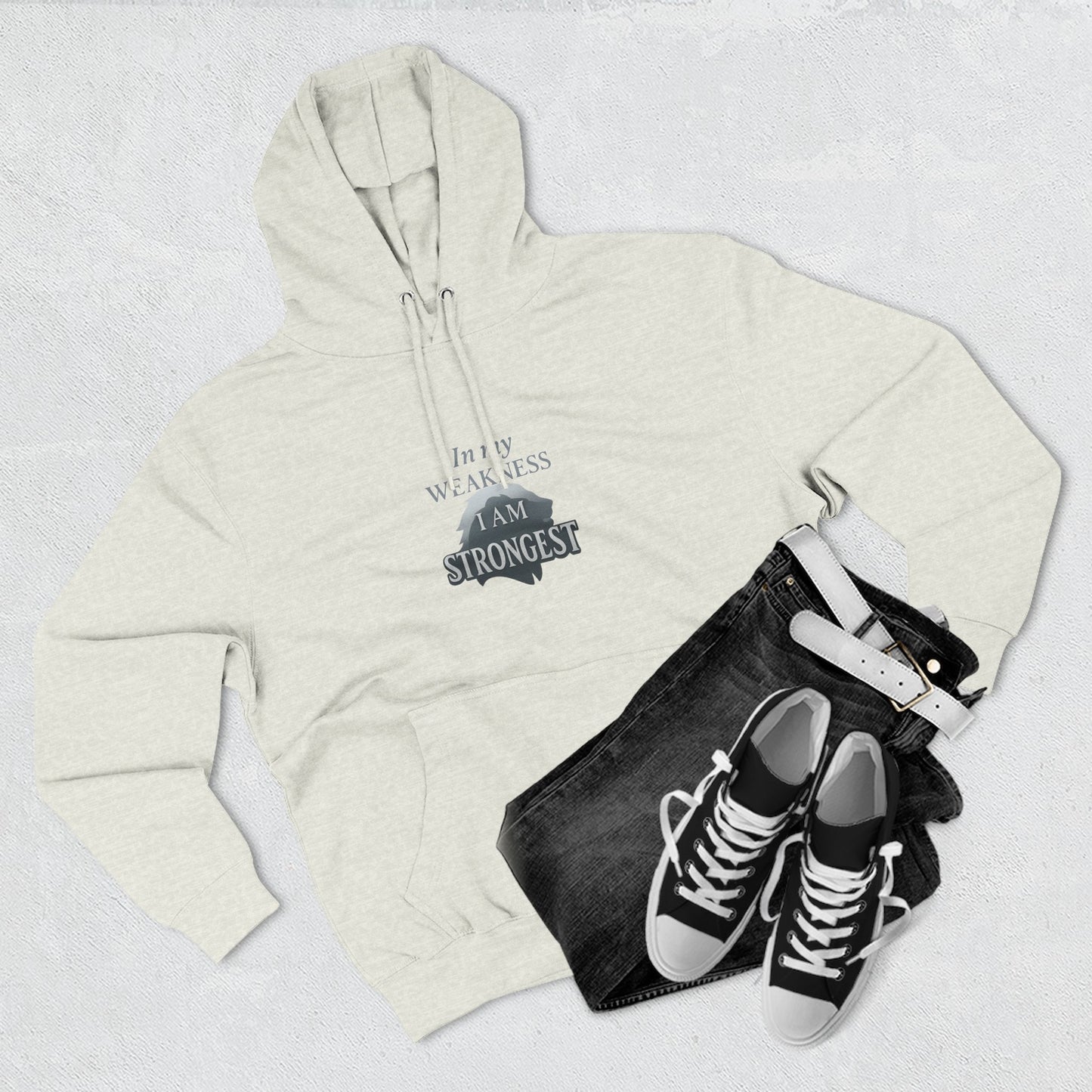 Three-Panel Fleece Hoodie
