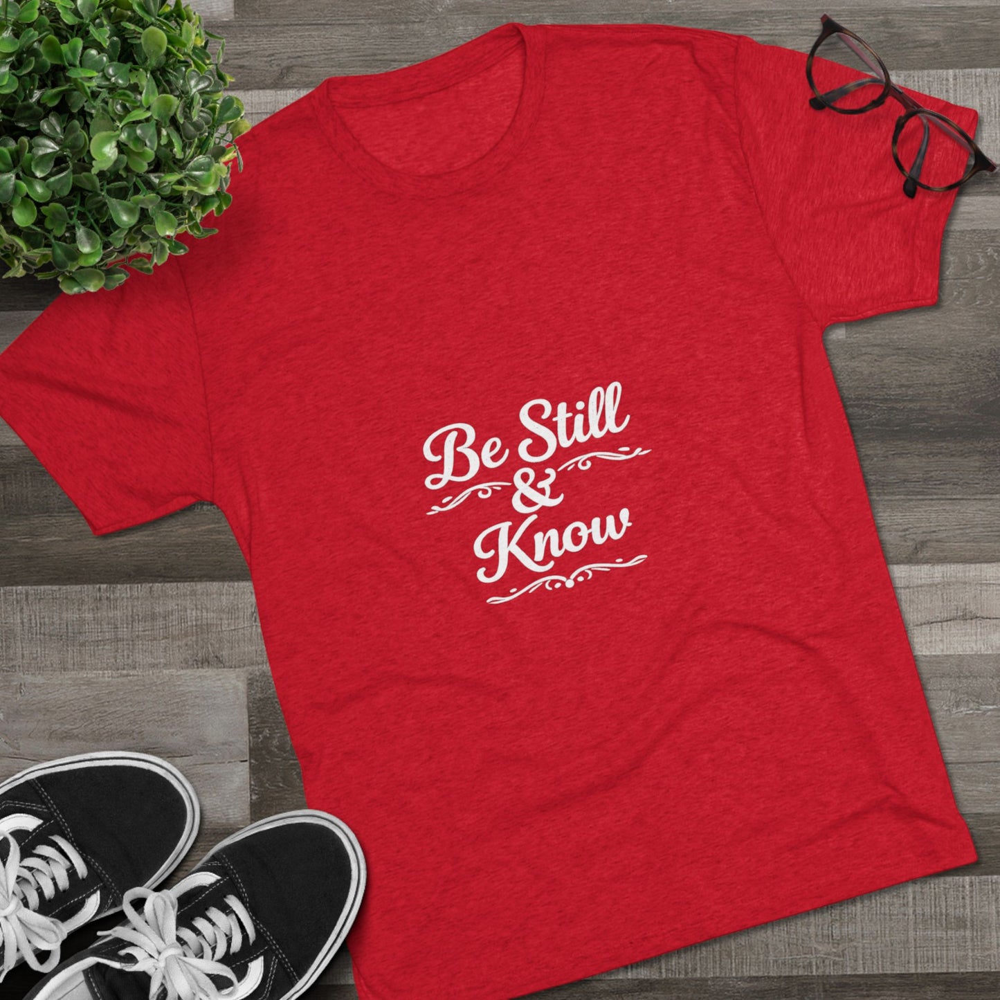 Be Still & Know Tshirt — Inspirational Christian Graphic T‑Shirt
