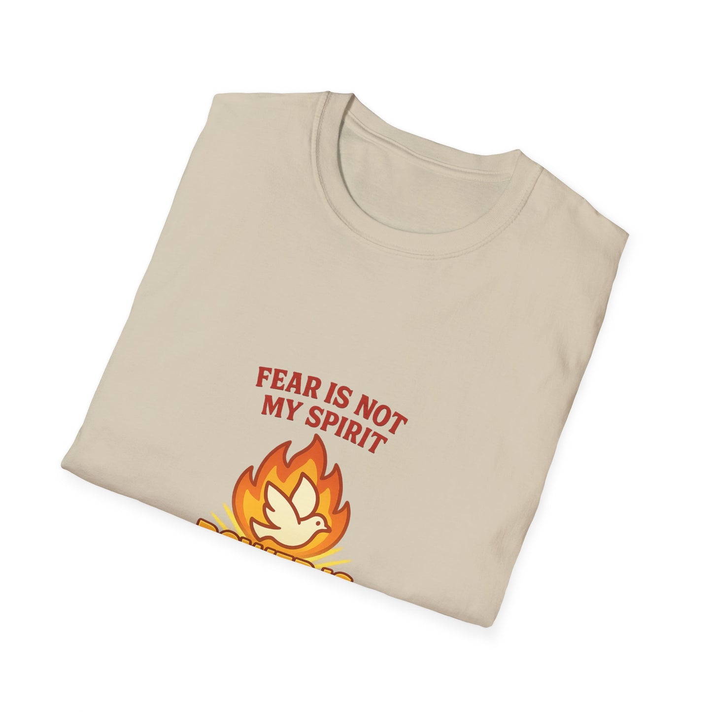 Fear Is Not My Spirit T-Shirt – Empowering Unisex Softstyle Tee for Strength & Positive Living