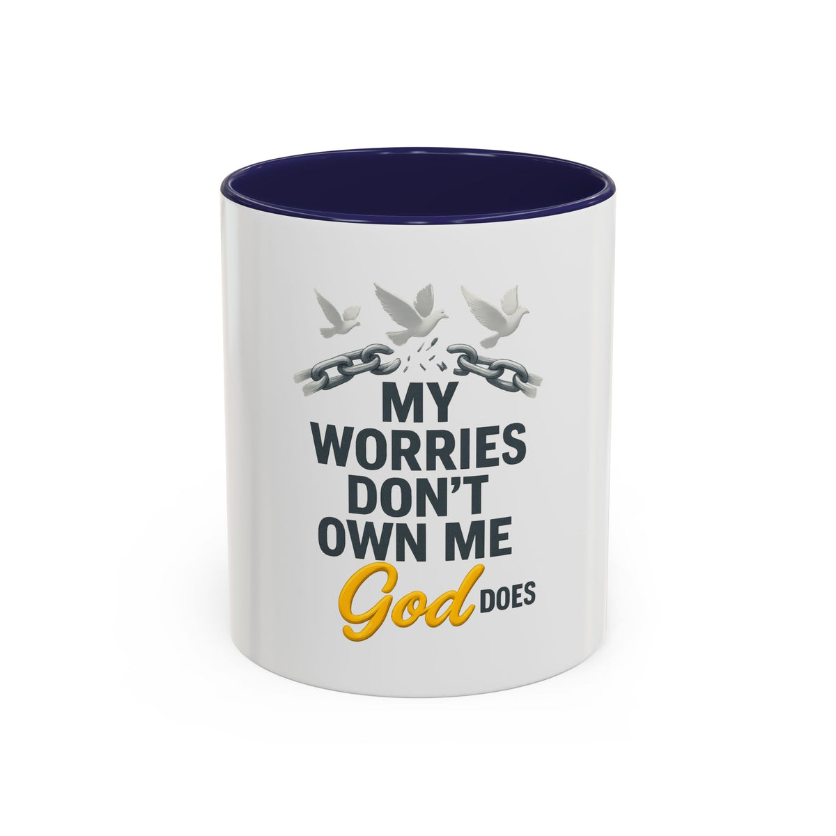 Faith-Inspiring Accent Coffee Mug - Motivational Gift for Coffee Lovers, Ideal for Birthdays, Holidays, Relaxation, Couples