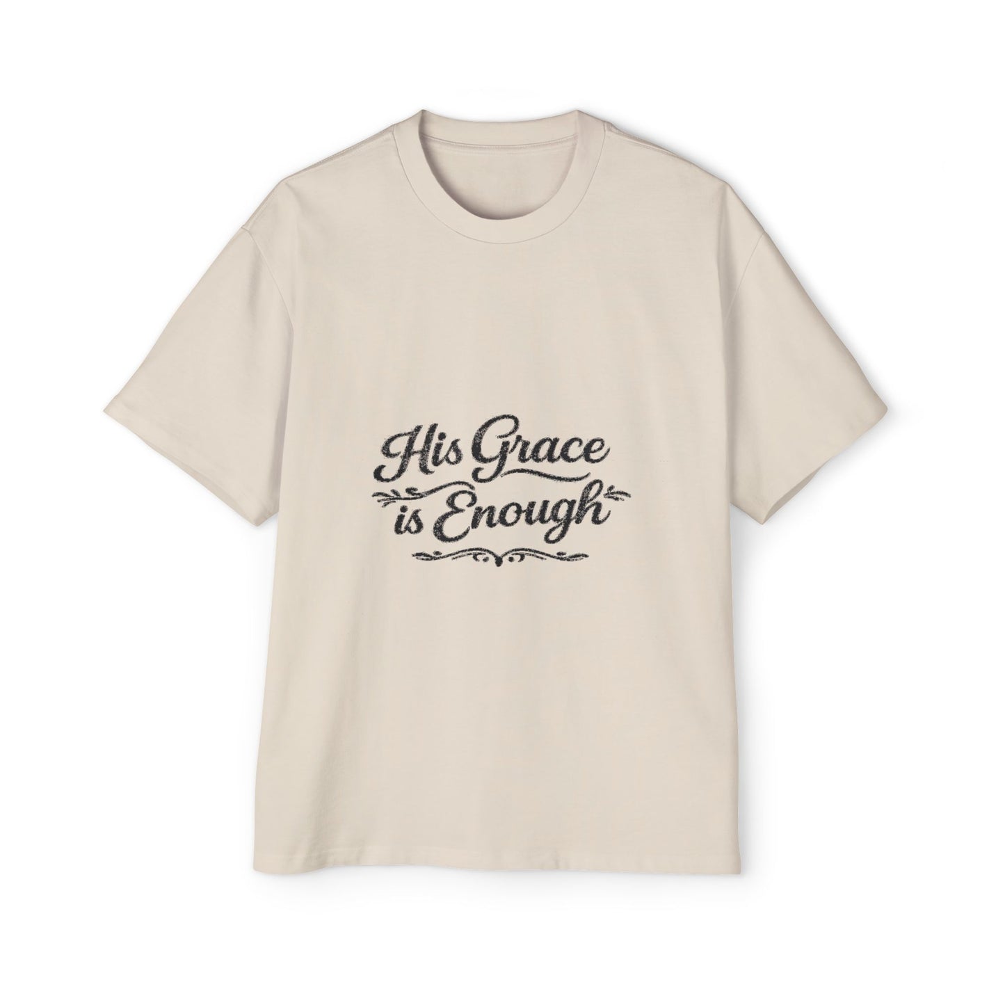 “His Grace Is Enough” Faith-Based Oversized T-shirt