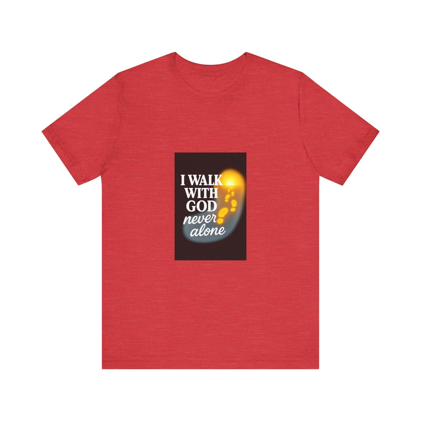 Inspirational Unisex Tee - 'I Walk with God, Never Alone' for Spiritual Wear, Faith-Based Gifts, Christian Apparel, Daily Motivation, [...]