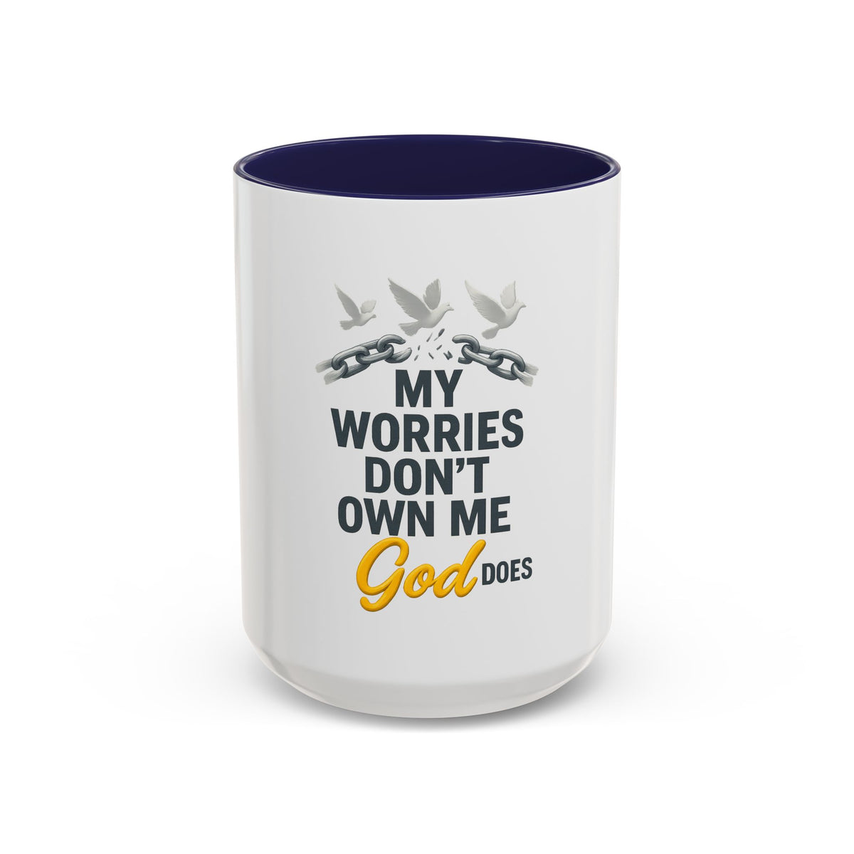 Faith-Inspiring Accent Coffee Mug - Motivational Gift for Coffee Lovers, Ideal for Birthdays, Holidays, Relaxation, Couples