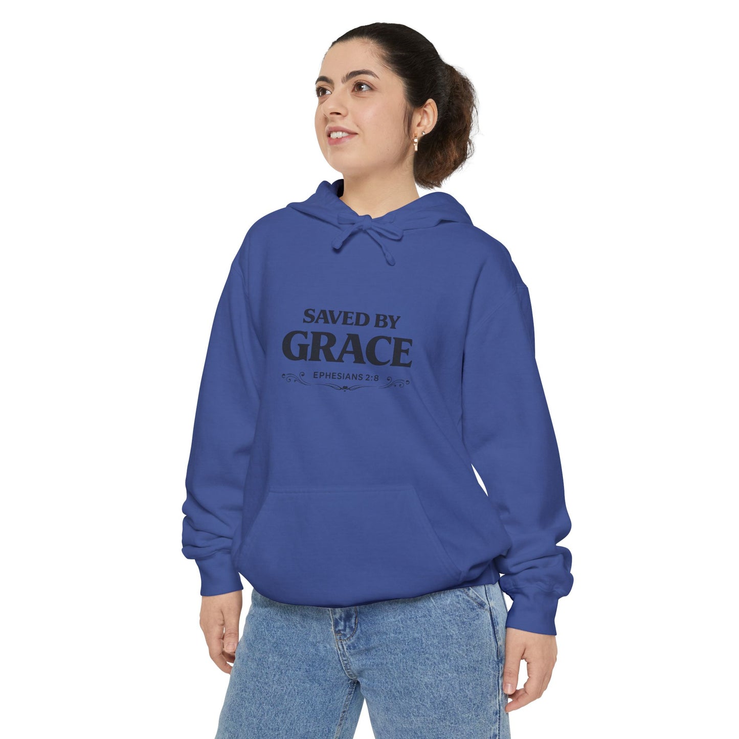 Saved By Grace Hoodie — Christian Faith Pullover (Ephesians 2:8-9)