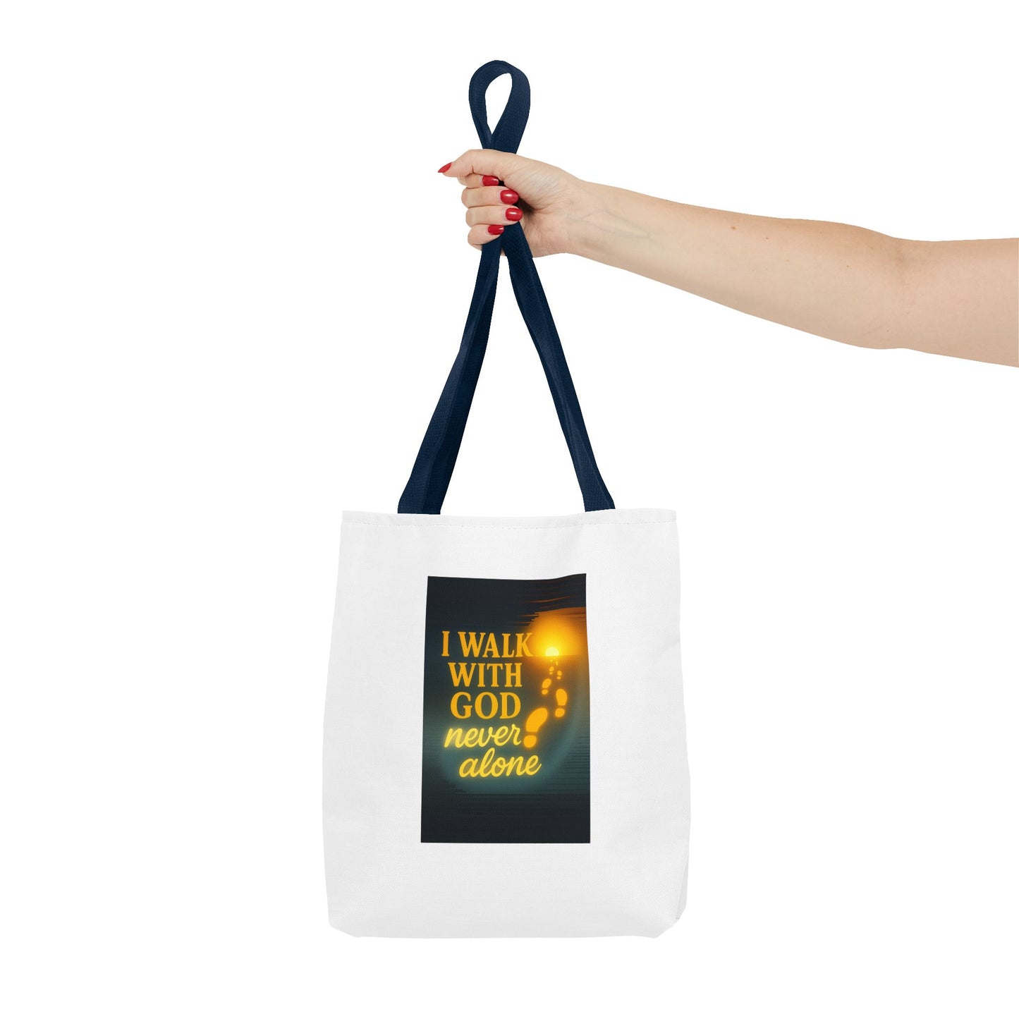 Inspiring God Walk Tote Bag, Motivational Quote Bag, Faith-Based Carryall, Gift for Believers, Christian Tote