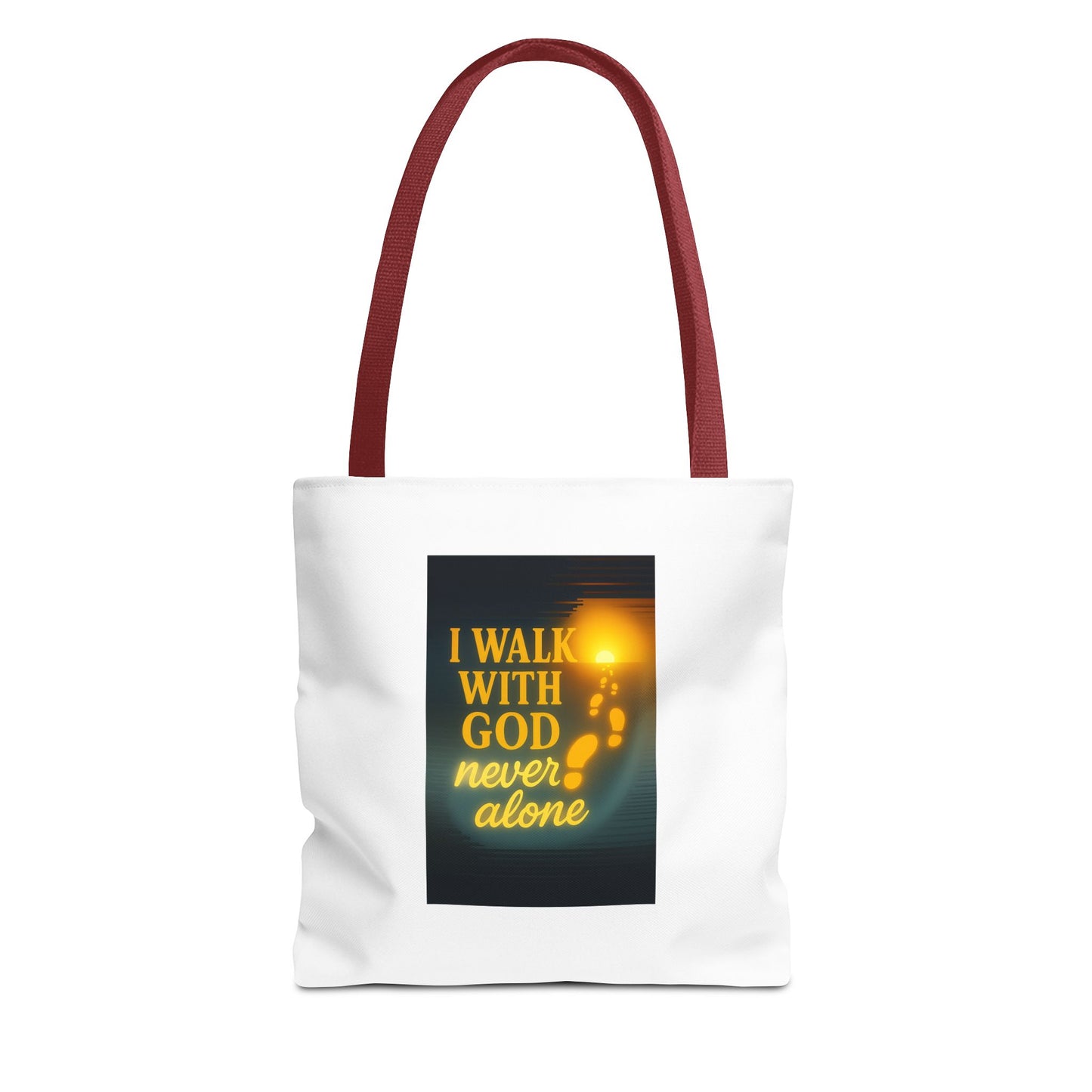 Inspiring God Walk Tote Bag, Motivational Quote Bag, Faith-Based Carryall, Gift for Believers, Christian Tote